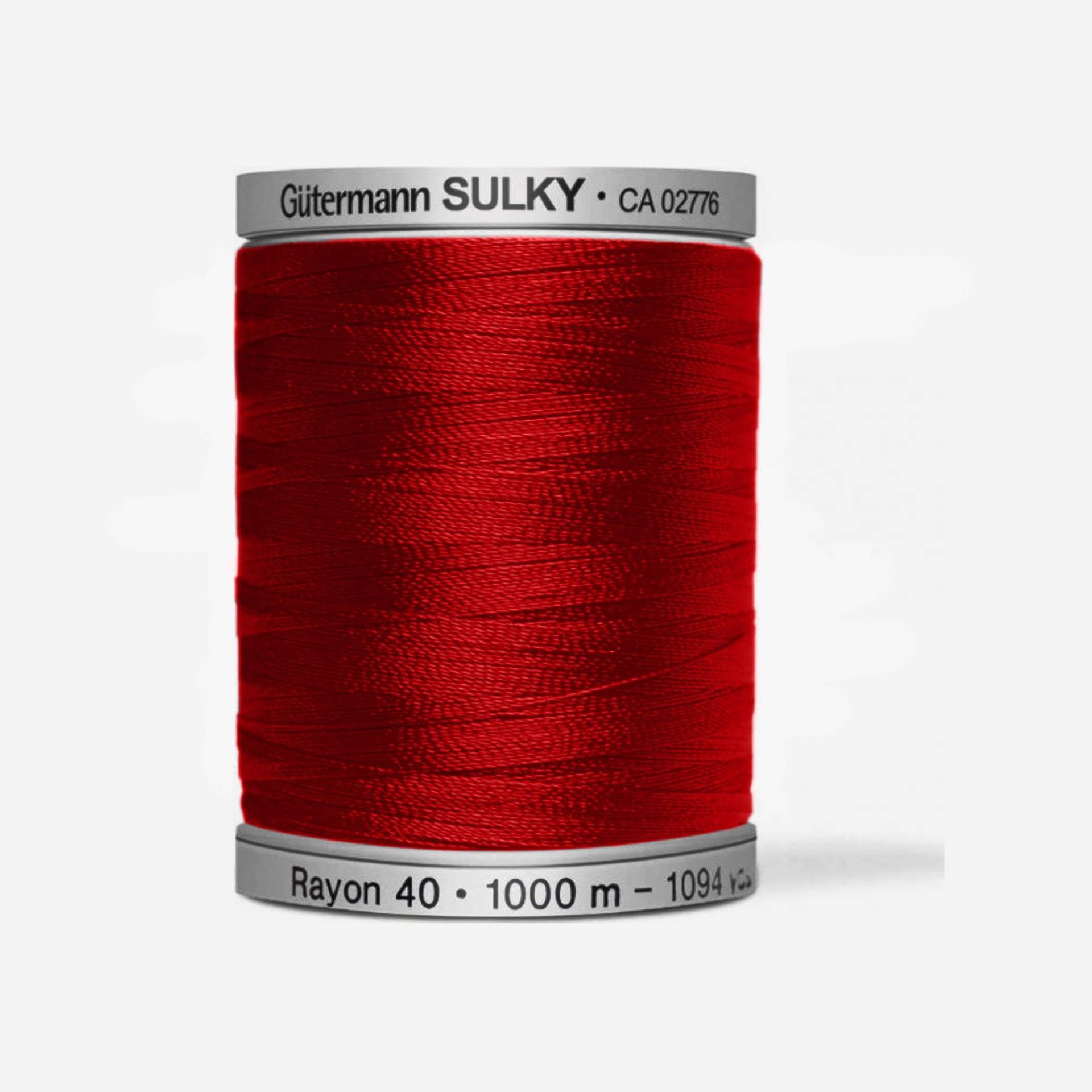 Gütermann Rayon 40 Maschinenstickgarn 1000 m, rot Gütermann Rayon 40 Maschinenstickgarn 1000 m, rot von Stoffe Hemmers
