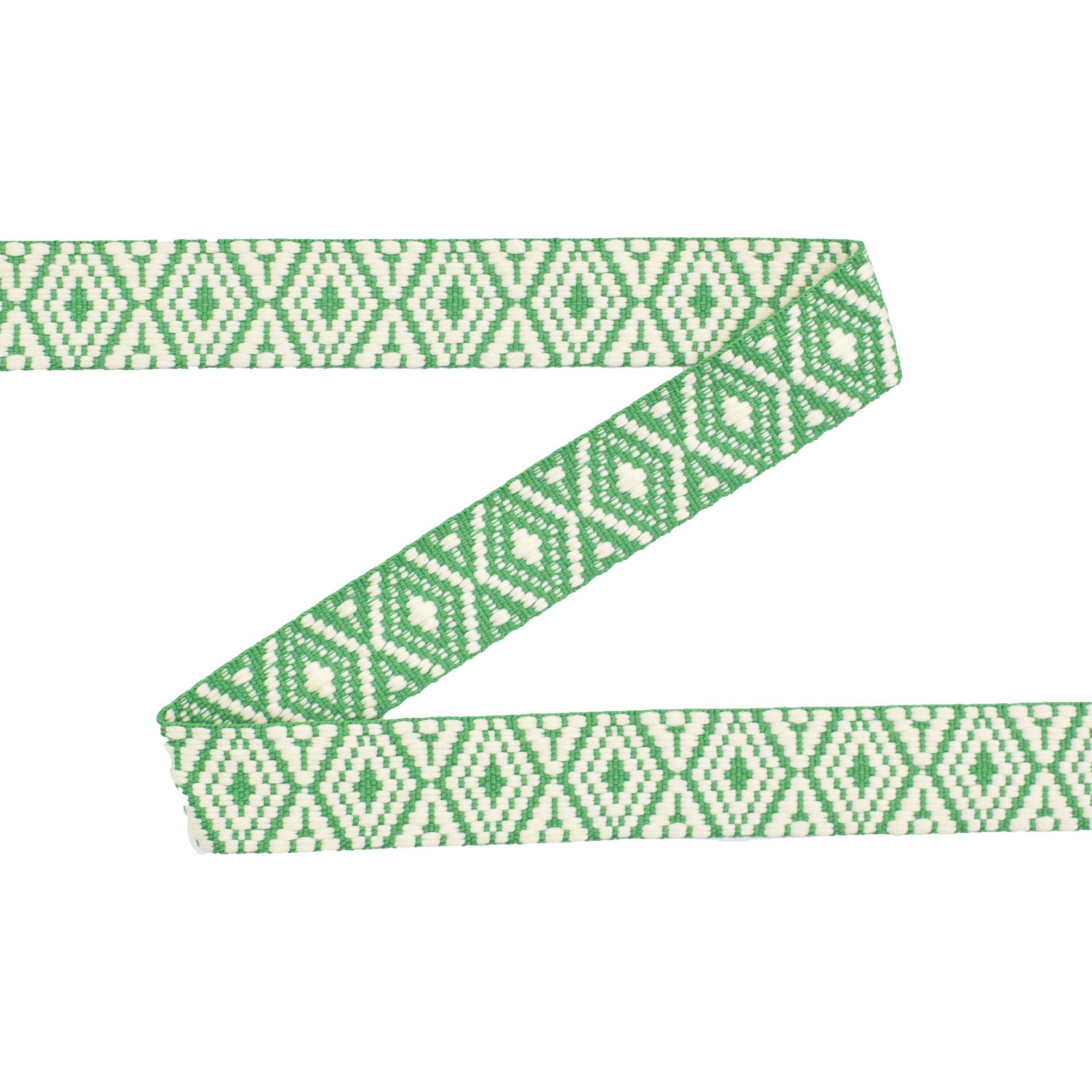 Gurtband Diamonds 38mm , grasgrün Gurtband Diamonds 38mm , grasgrün von Stoffe Hemmers