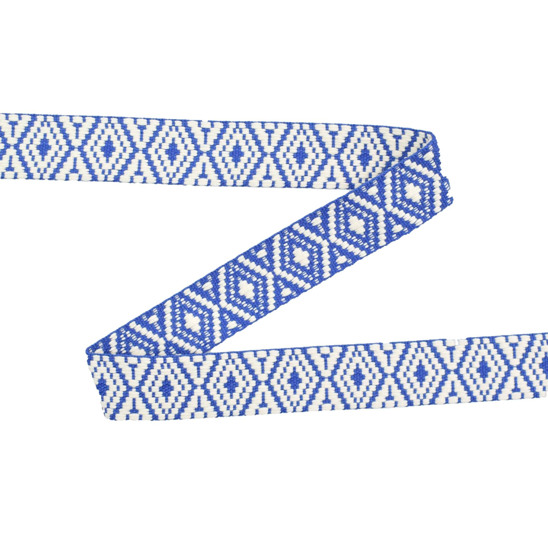 Gurtband Diamonds 38mm , royalblau Gurtband Diamonds 38mm , royalblau von Stoffe Hemmers