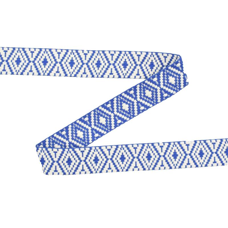 Gurtband Diamonds 38mm , royalblau von Stoffe Hemmers