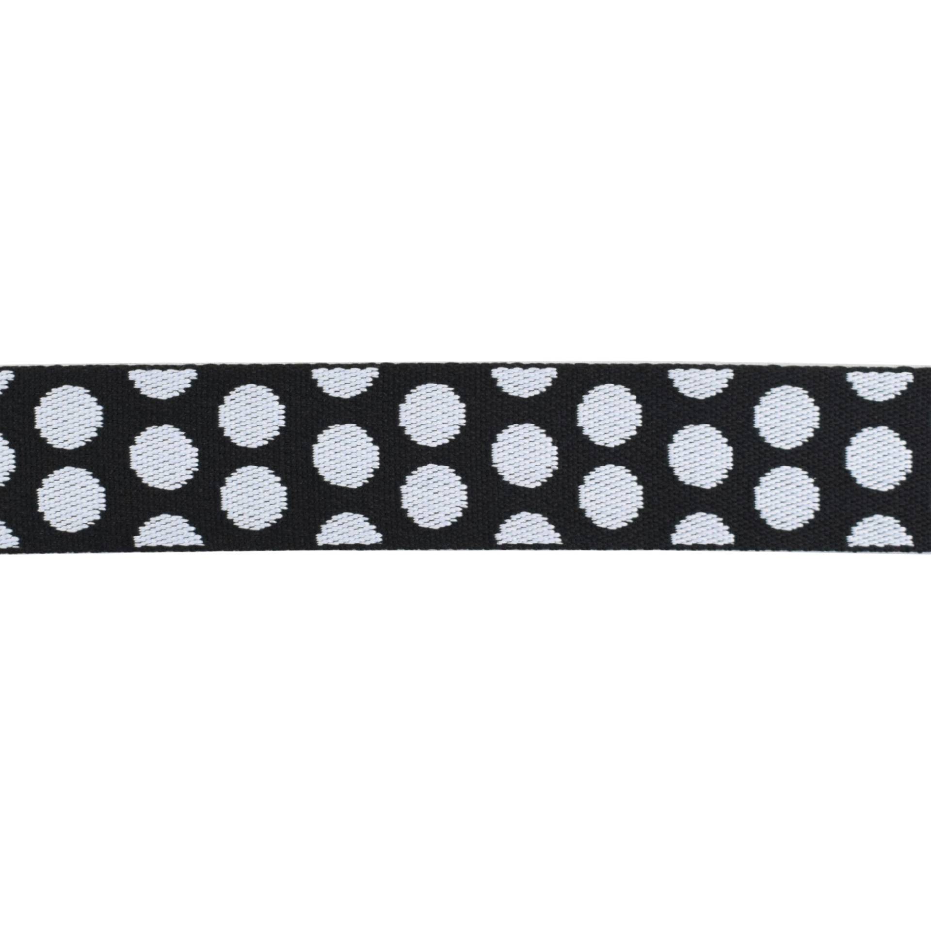 Gurtband Dots 36mm, schwarz von Stoffe Hemmers