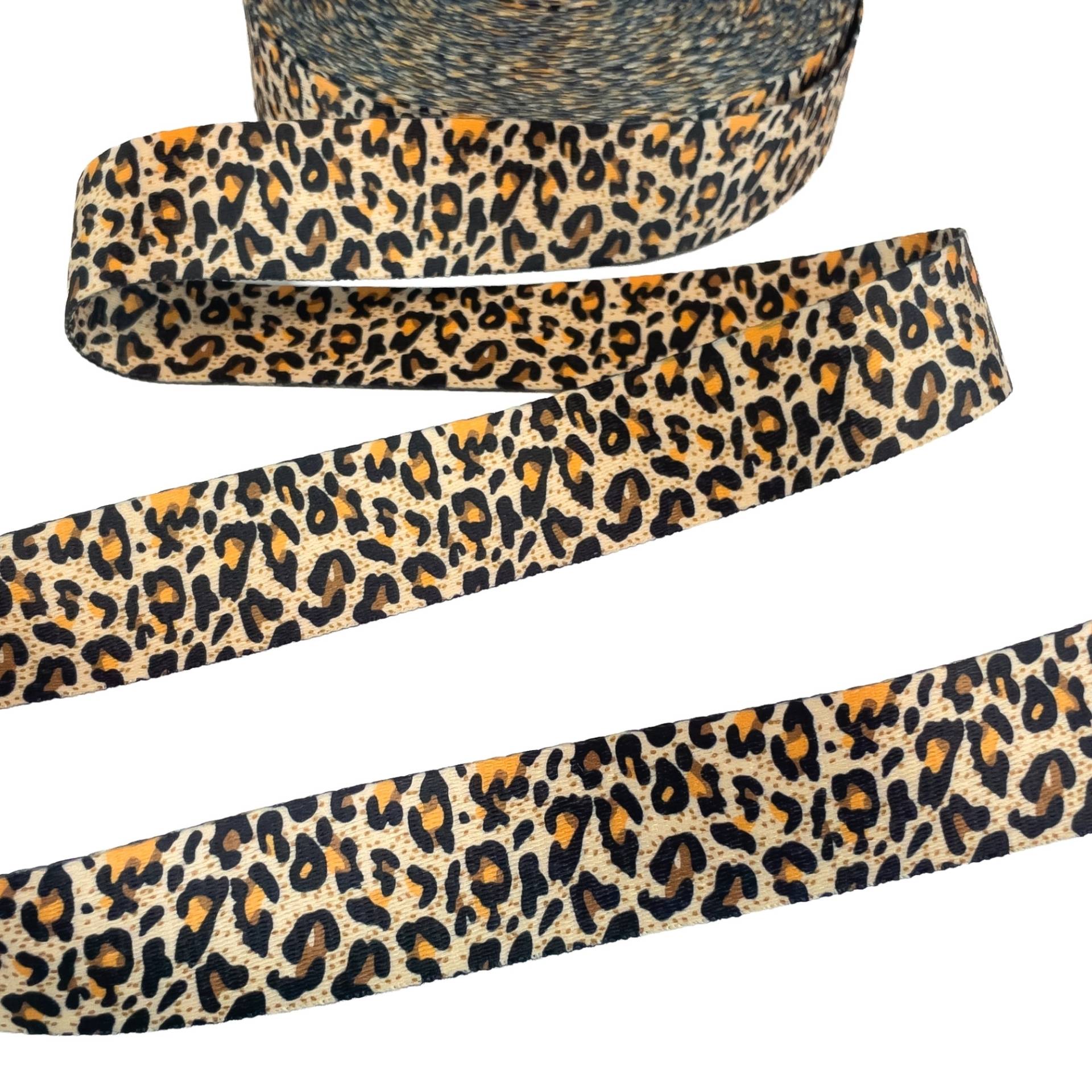 Gurtband Doubleface Animal Print, orange von Stoffe Hemmers