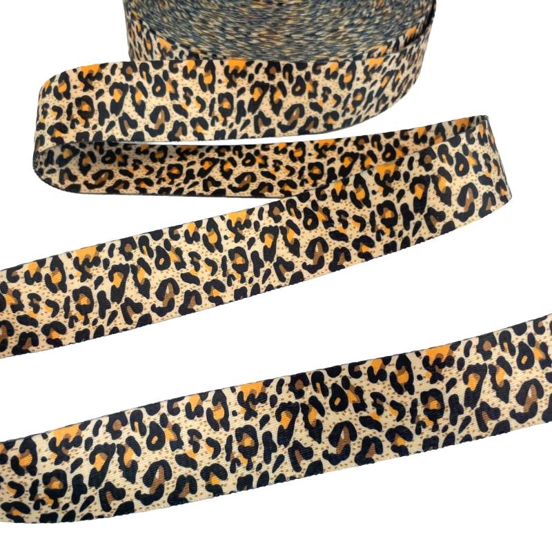 Gurtband Doubleface Animal Print, orange von Stoffe Hemmers