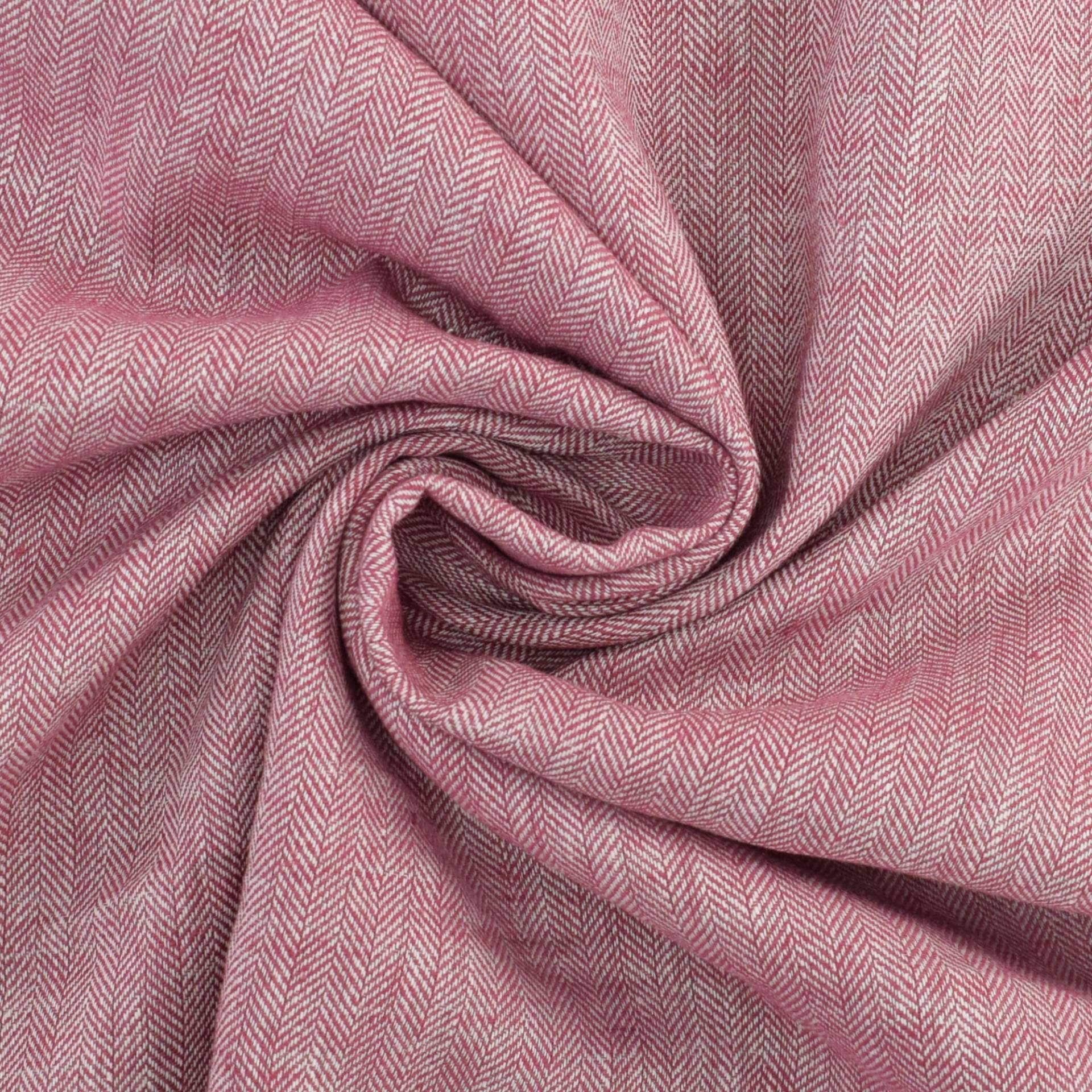 Halbleinen Fischgrat, hellbeere von Stoffe Hemmers