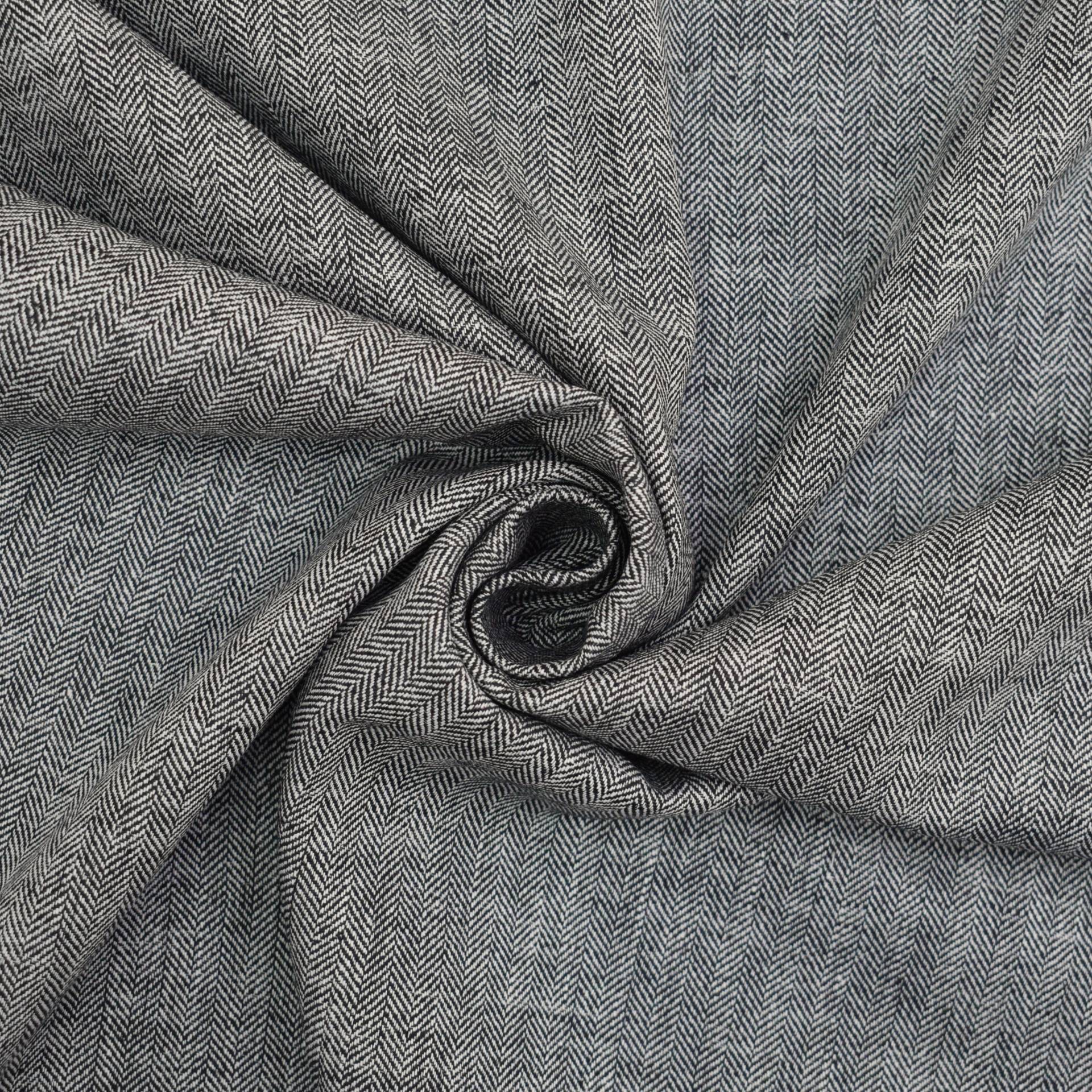 Halbleinen Herringbone, schwarz Halbleinen Herringbone, schwarz von Stoffe Hemmers