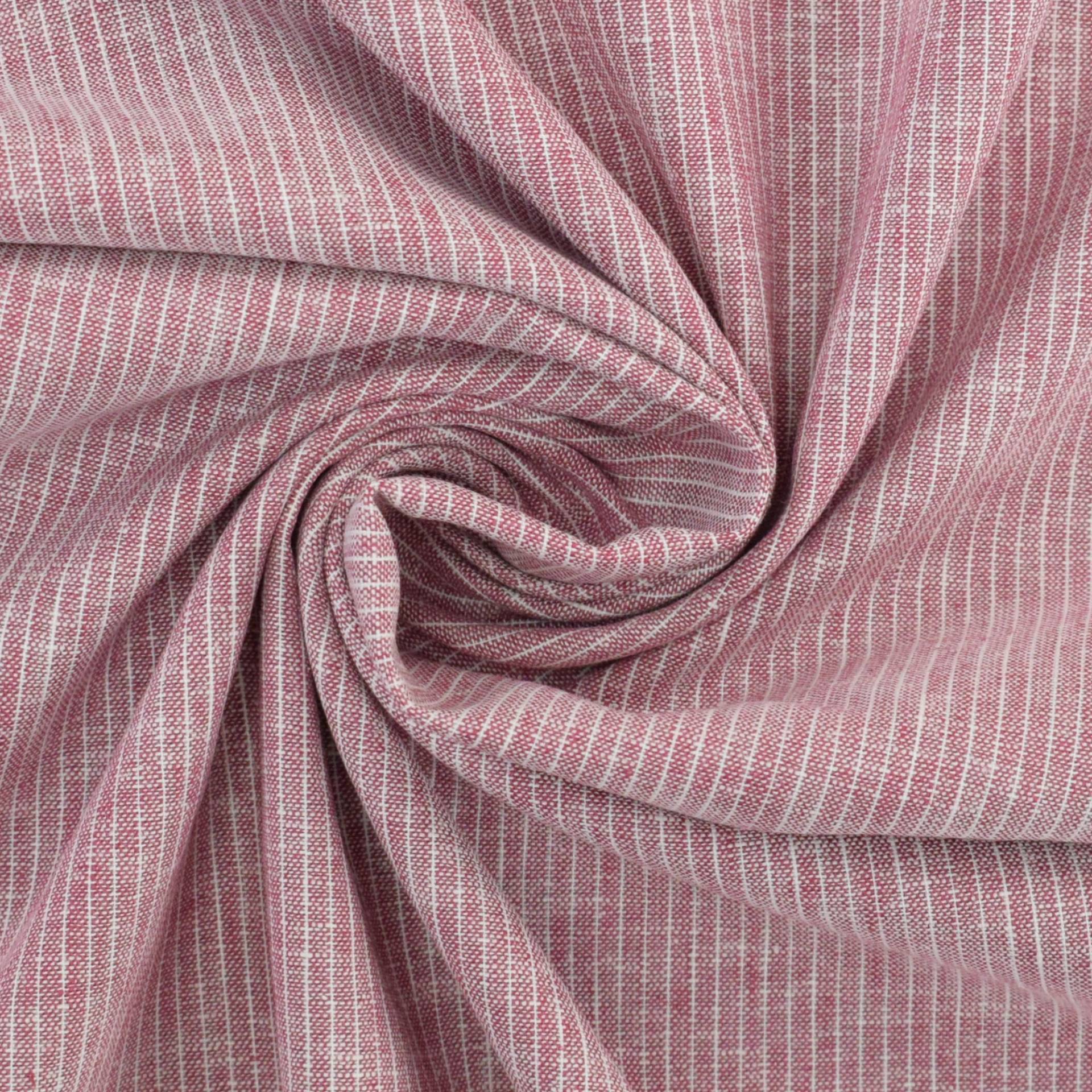 Halbleinen Mini Streifen, hellbeere von Stoffe Hemmers