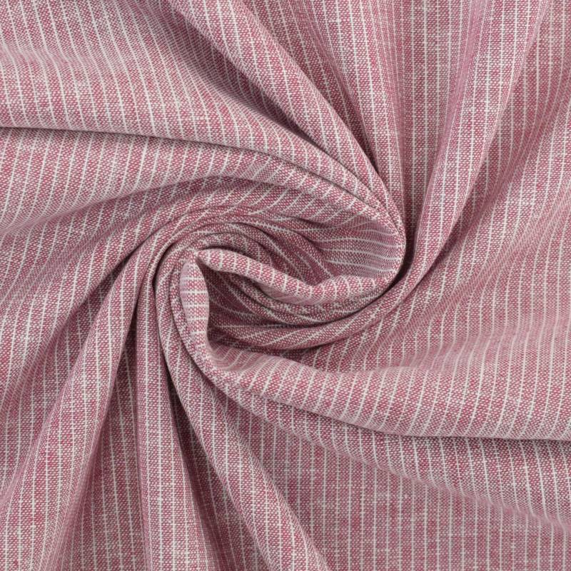 Halbleinen Mini Streifen, hellbeere von Stoffe Hemmers