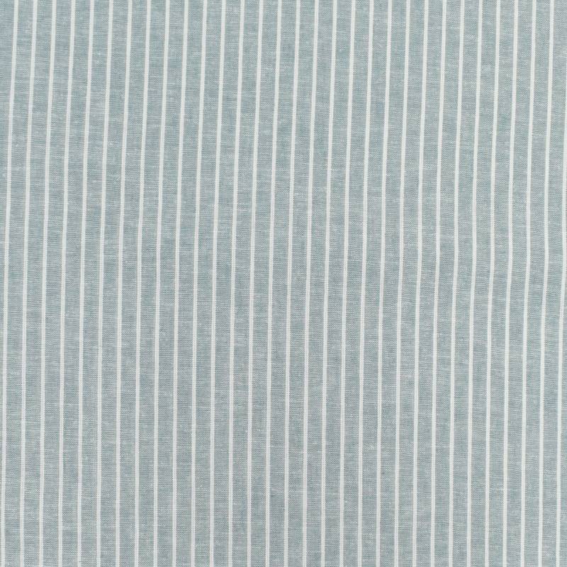 Halbleinen Streifen meliert, dunkelmint von Stoffe Hemmers