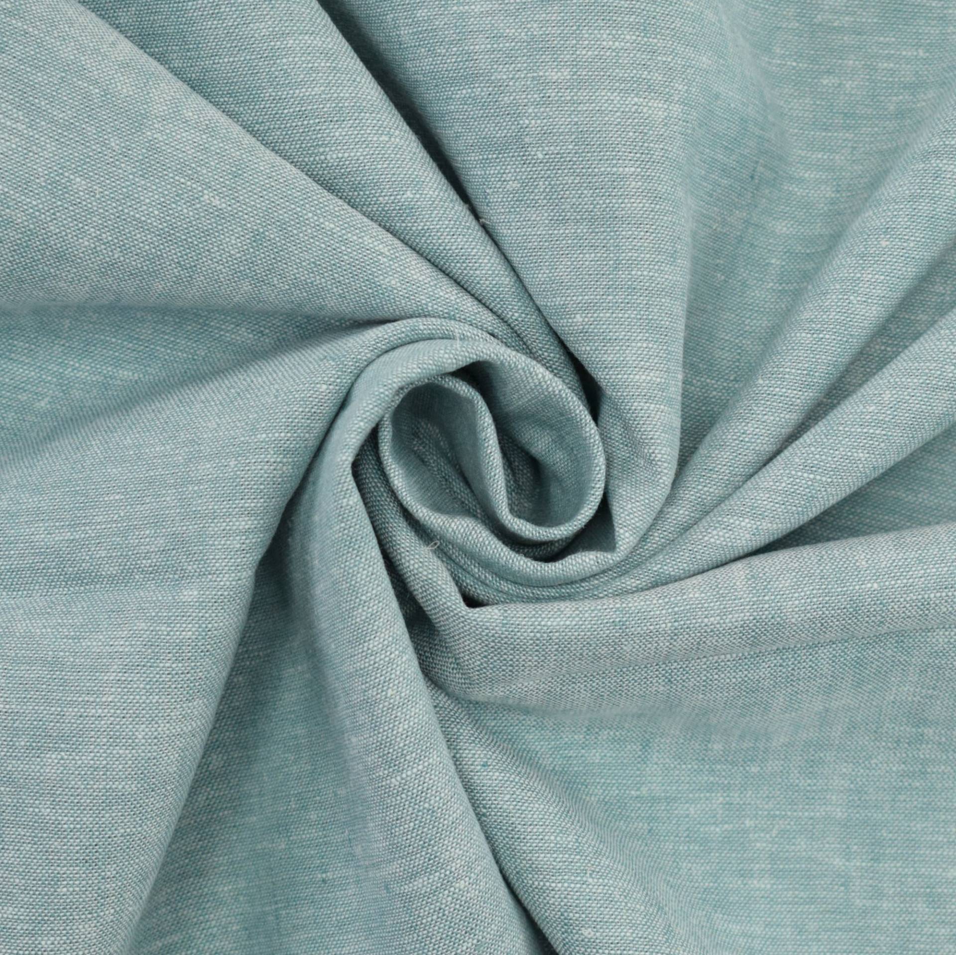 Halbleinen meliert, dunkelmint von Stoffe Hemmers