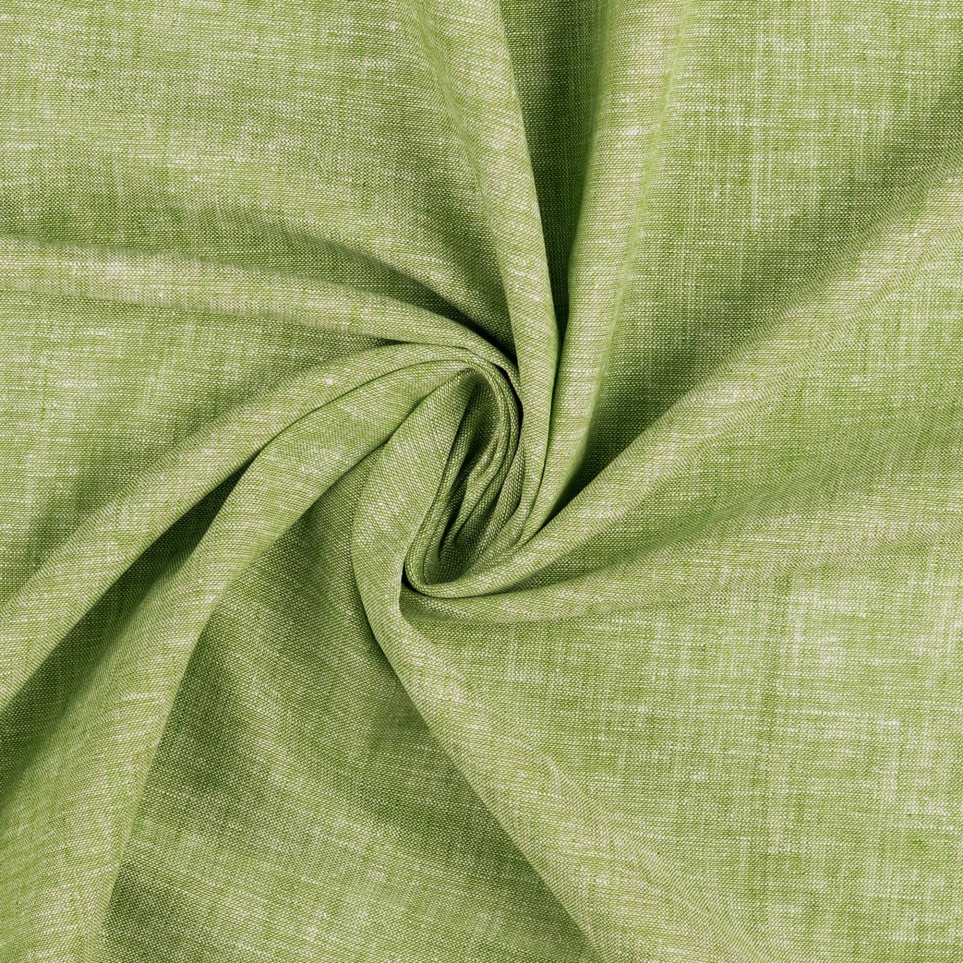 Halbleinen meliert, grün von Stoffe Hemmers