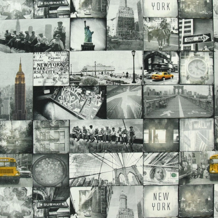 Dekostoff Halbpanama New York, Digitaldruck von Stoffe Hemmers
