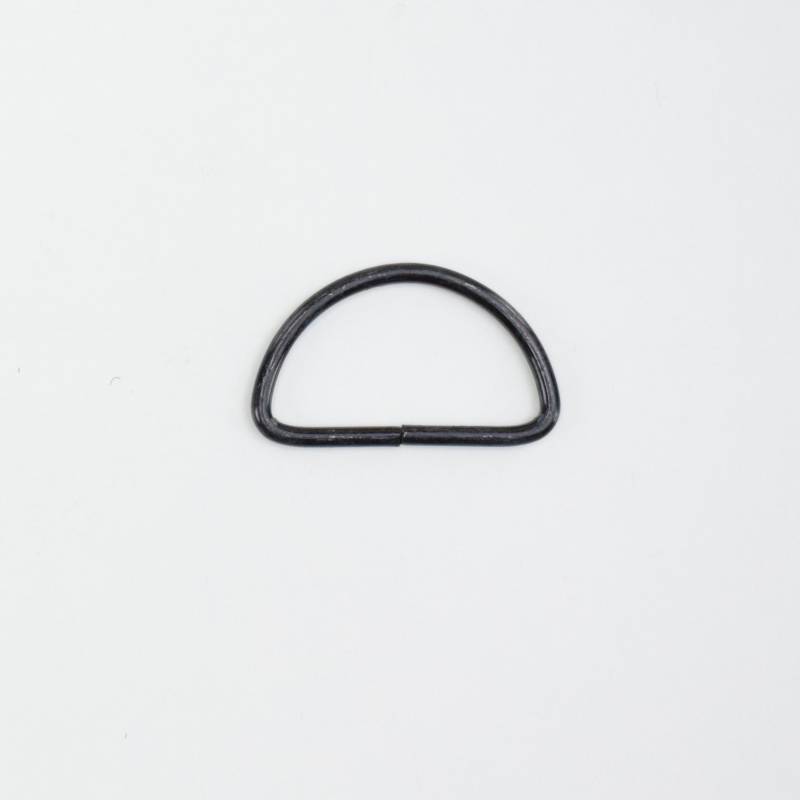 Halbrundring 38 mm, schwarz von Stoffe Hemmers