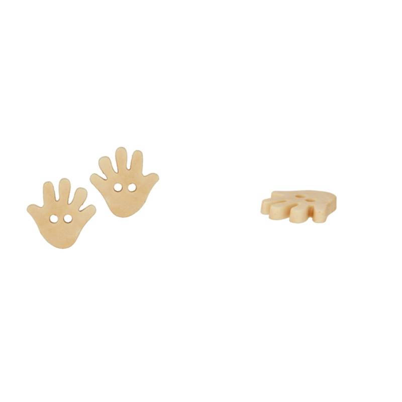 Holzknopf 2-Loch Händchen, natur Holzknopf 2-Loch Händchen, natur von Stoffe Hemmers