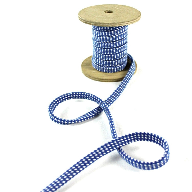 Hoodieband 10mm, blau weiss Hoodieband 10mm, blau weiss von Stoffe Hemmers