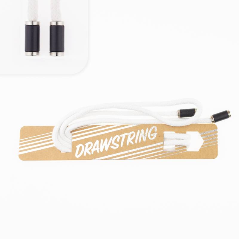 Hoodiekordel mit Endstücken, weiss Hoodiekordel mit Endstücken, weiss von Stoffe Hemmers