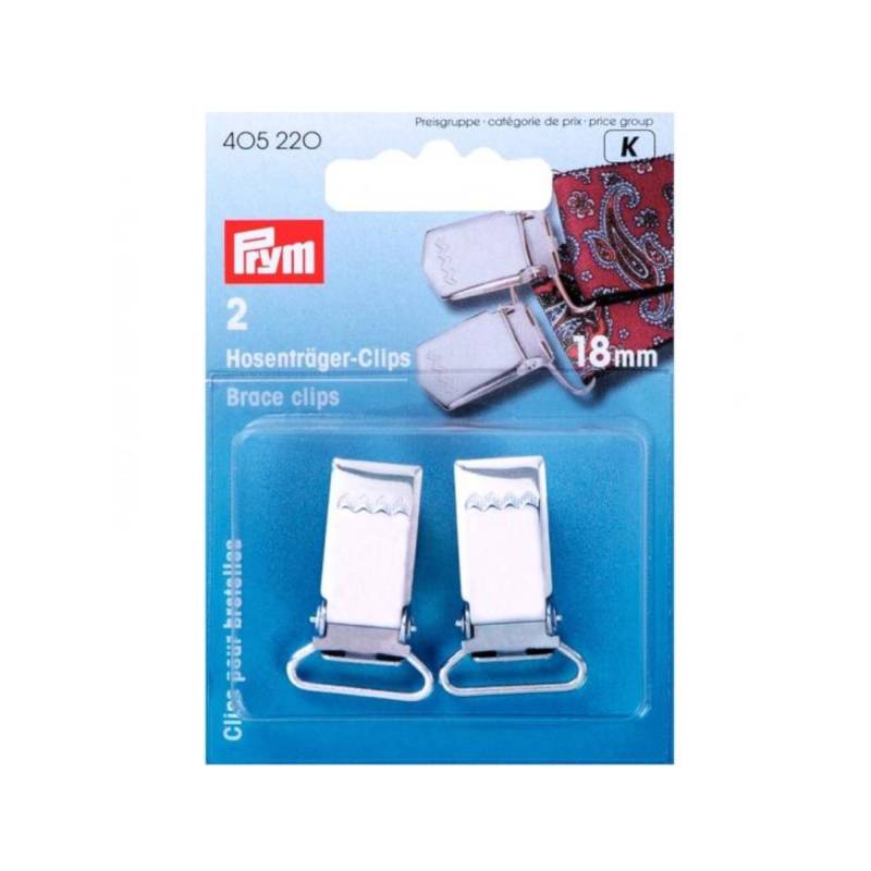 Hosenträger-Clips, 18 mm, silber Hosenträger-Clips, 18 mm, silber von Stoffe Hemmers