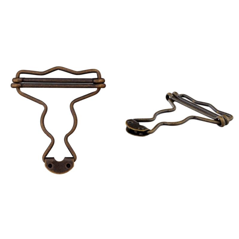 Hosenträgerschnalle, altmessing 35mm von Stoffe Hemmers