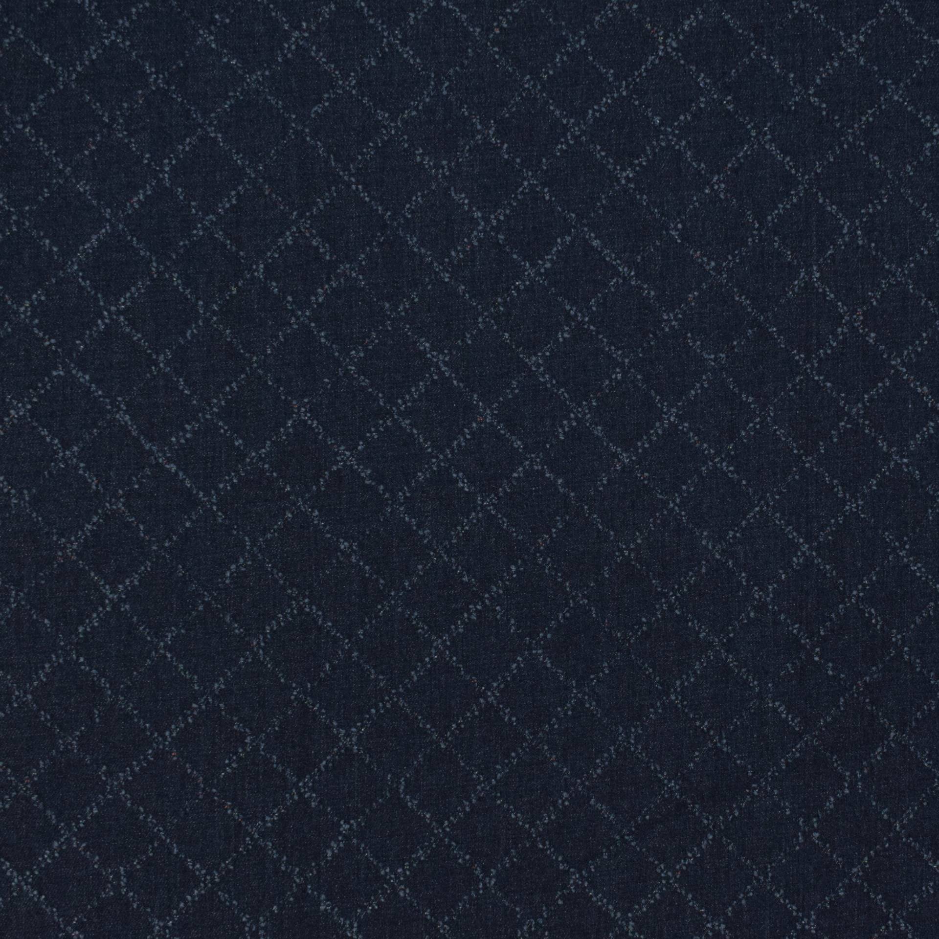 Jacquard Jeans Checks, dunkelblau von Stoffe Hemmers