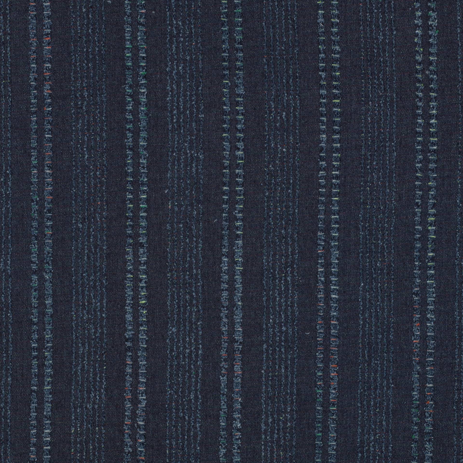 Jacquard Jeans Frayed Stripes, dunkelblau Jacquard Jeans Frayed Stripes, dunkelblau von Stoffe Hemmers