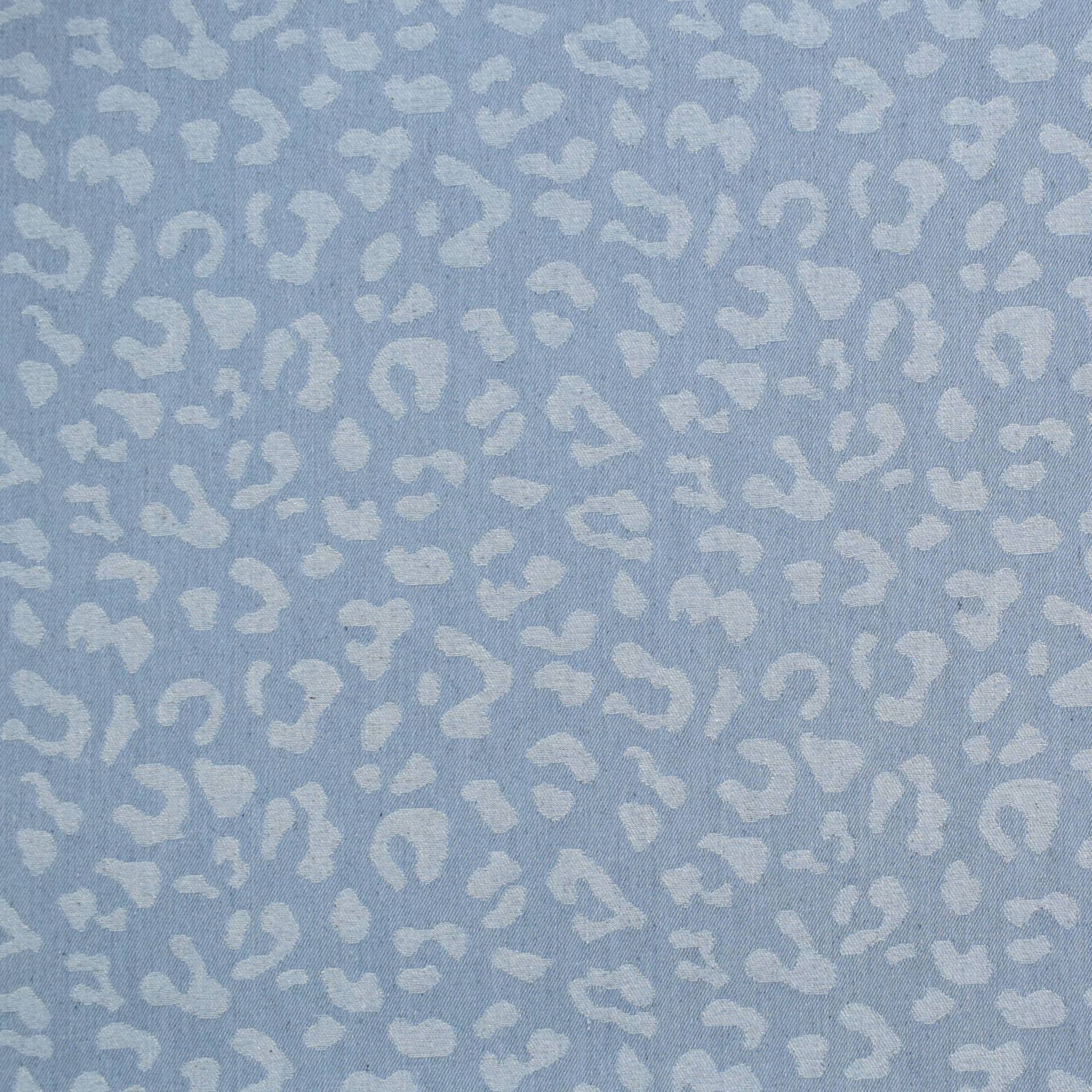 Jacquard Jeans Leo, hellblau von Stoffe Hemmers