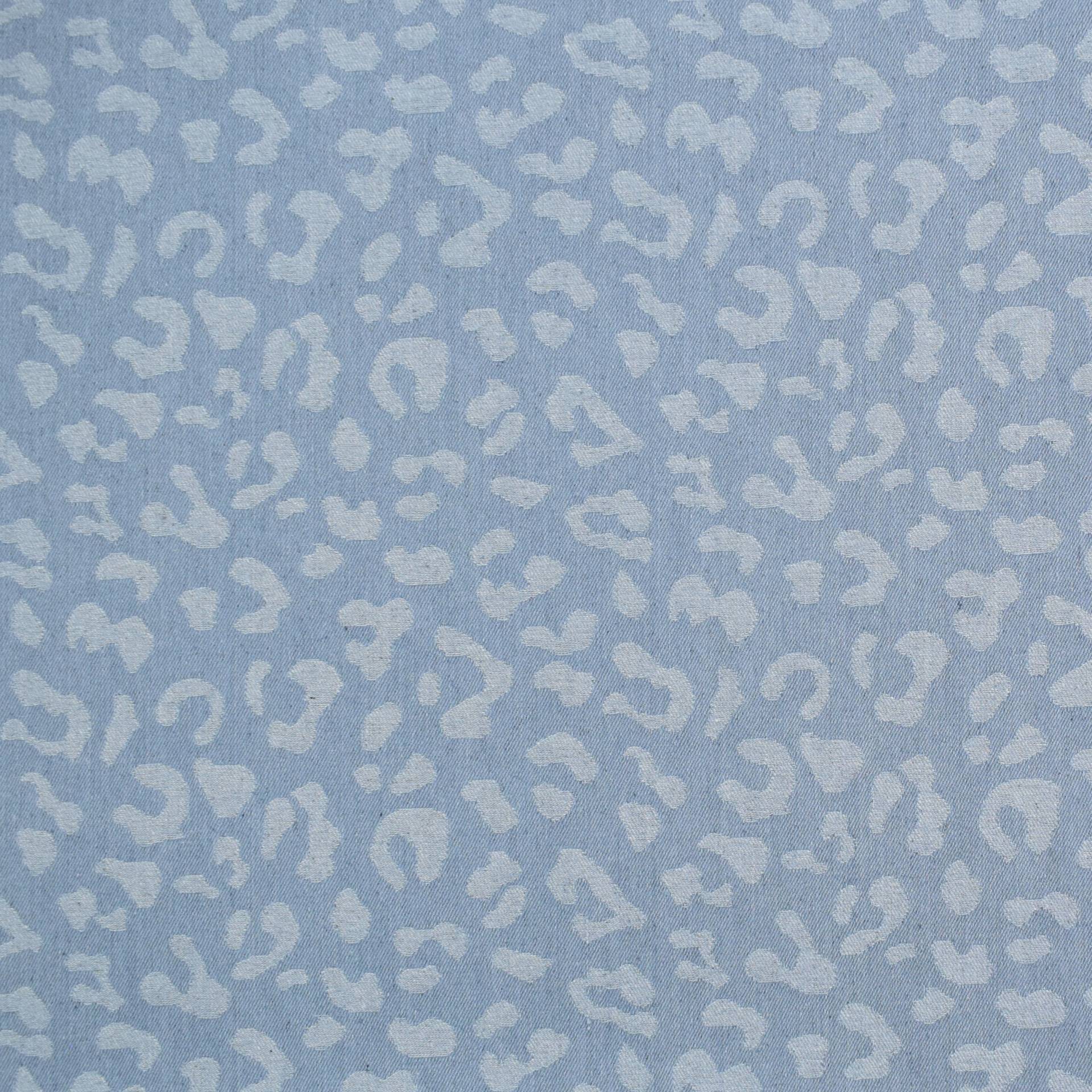 Jacquard Jeans Leo, hellblau von Stoffe Hemmers