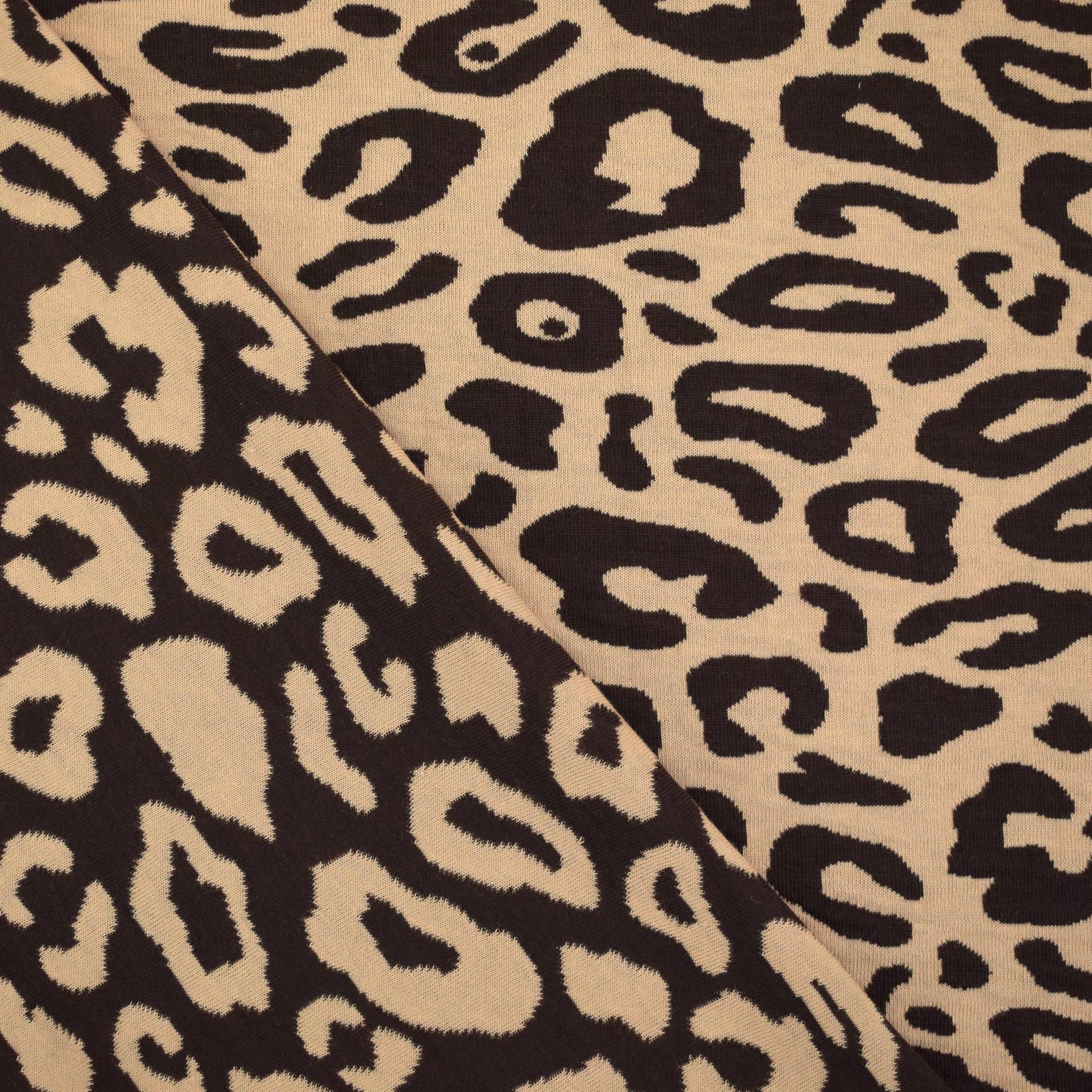 Jacquard Jersey Doubleface Albstoffe Hamburger Liebe Western Fairy Tales Safari, beige von Stoffe Hemmers