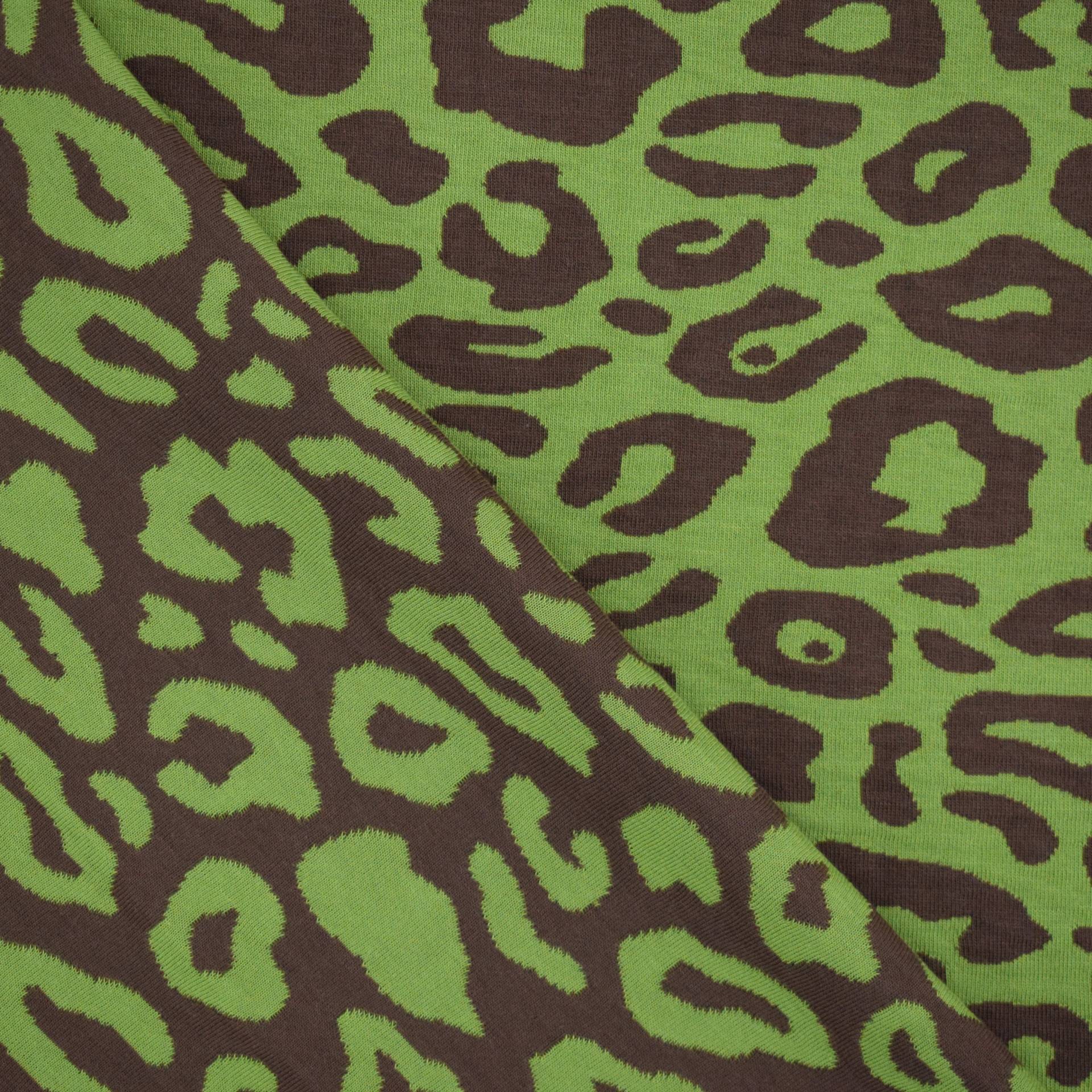 Jacquard Jersey Doubleface Albstoffe Hamburger Liebe Western Fairy Tales Safari, grün von Stoffe Hemmers