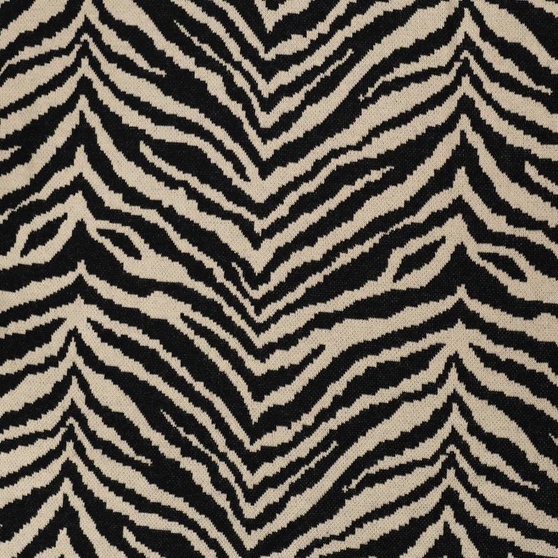 Jacquard Jersey Zebra, schwarz von Stoffe Hemmers