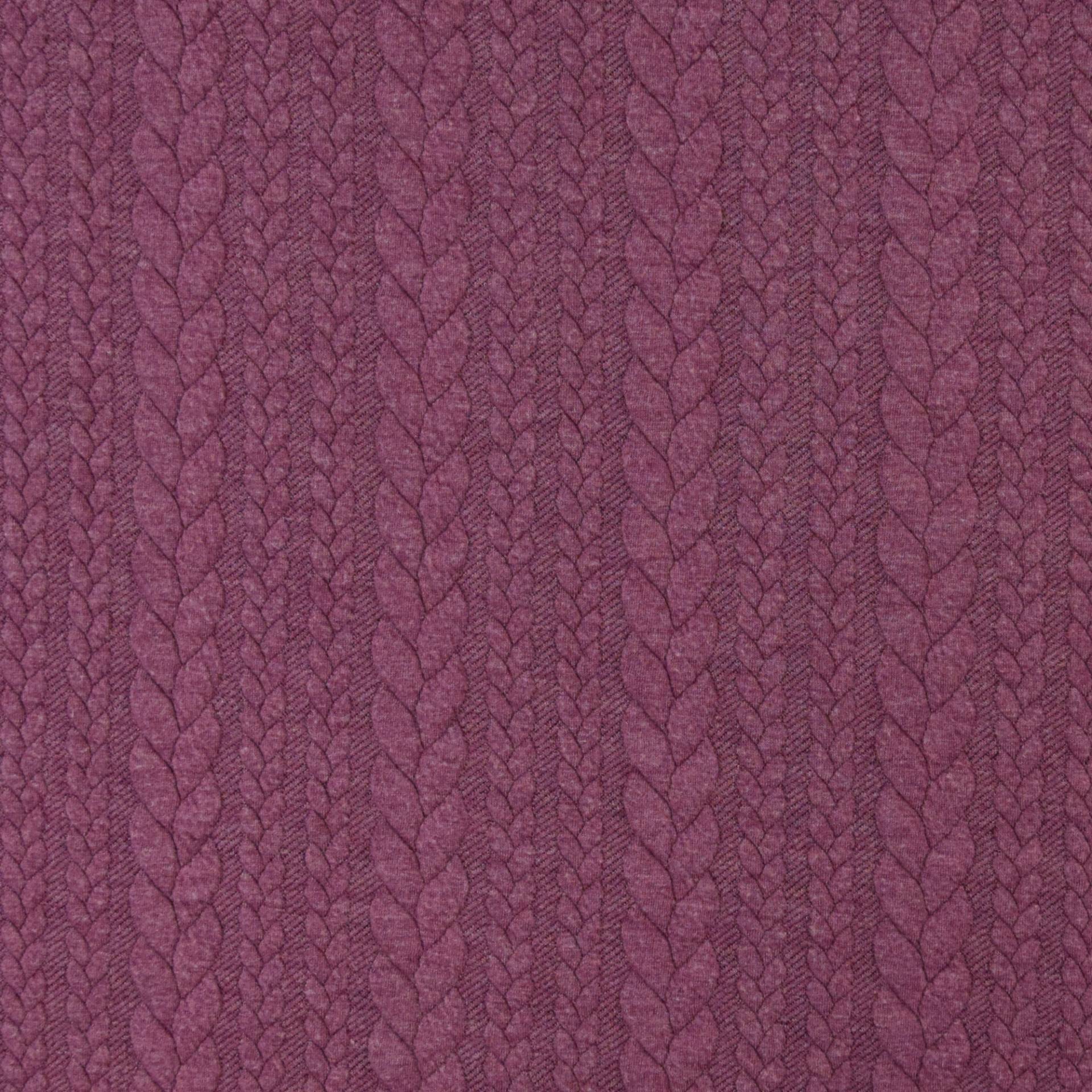 Jacquard Jersey Zopfstrick, beere von Stoffe Hemmers