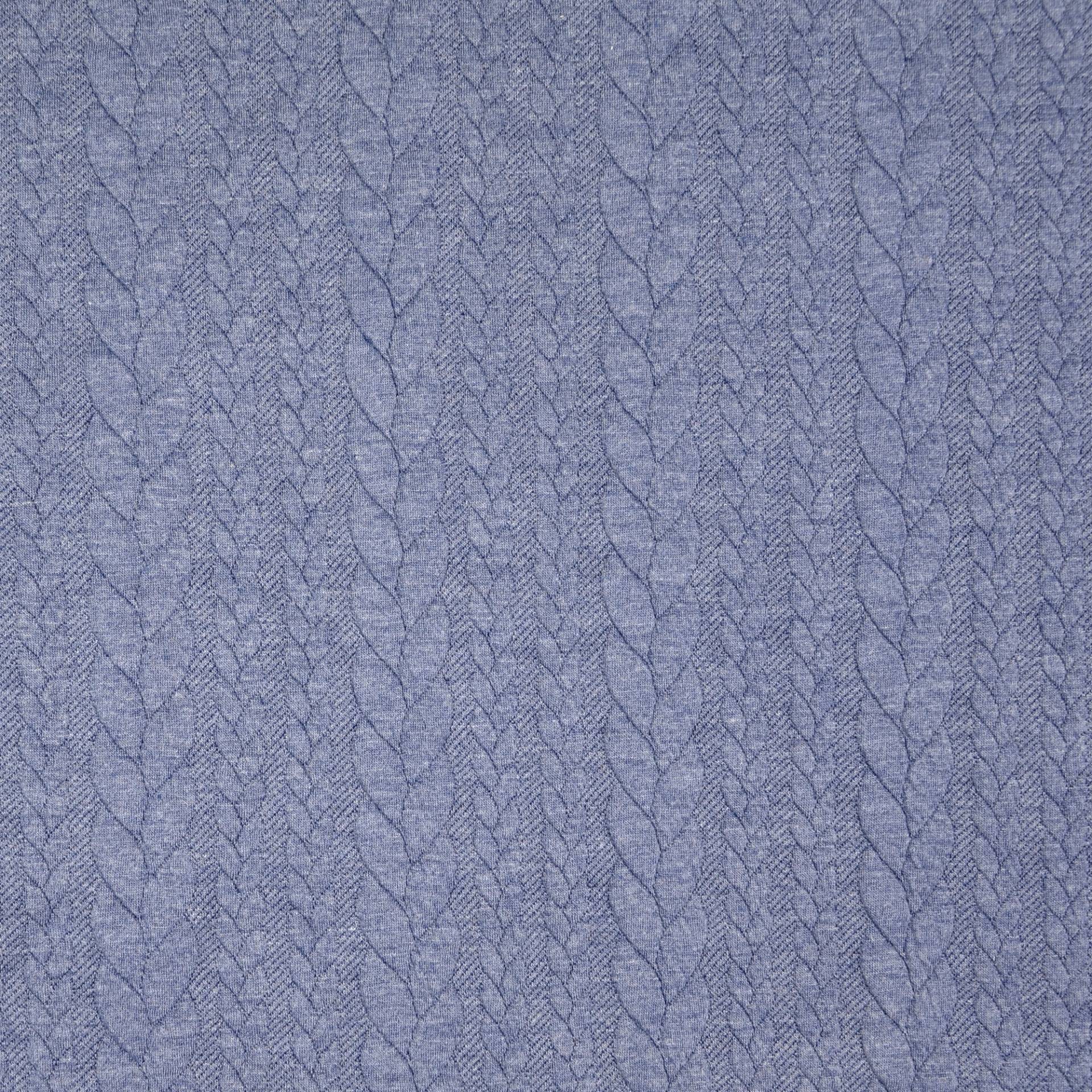 Jacquard Jersey Zopfstrick, jeansblau Jacquard Jersey Zopfstrick, jeansblau von Stoffe Hemmers
