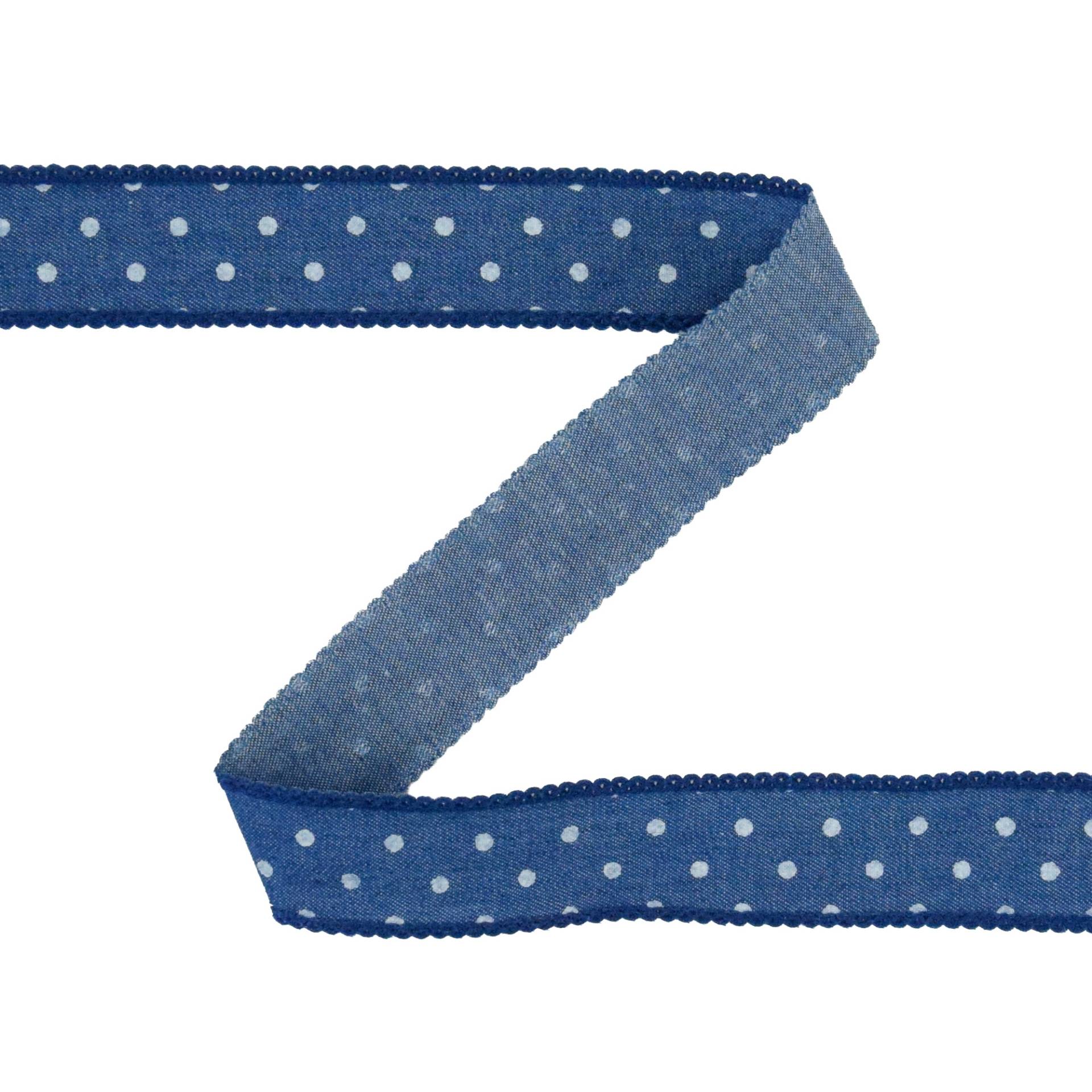 Jeansband Punkte, blau Jeansband Punkte, blau von Stoffe Hemmers