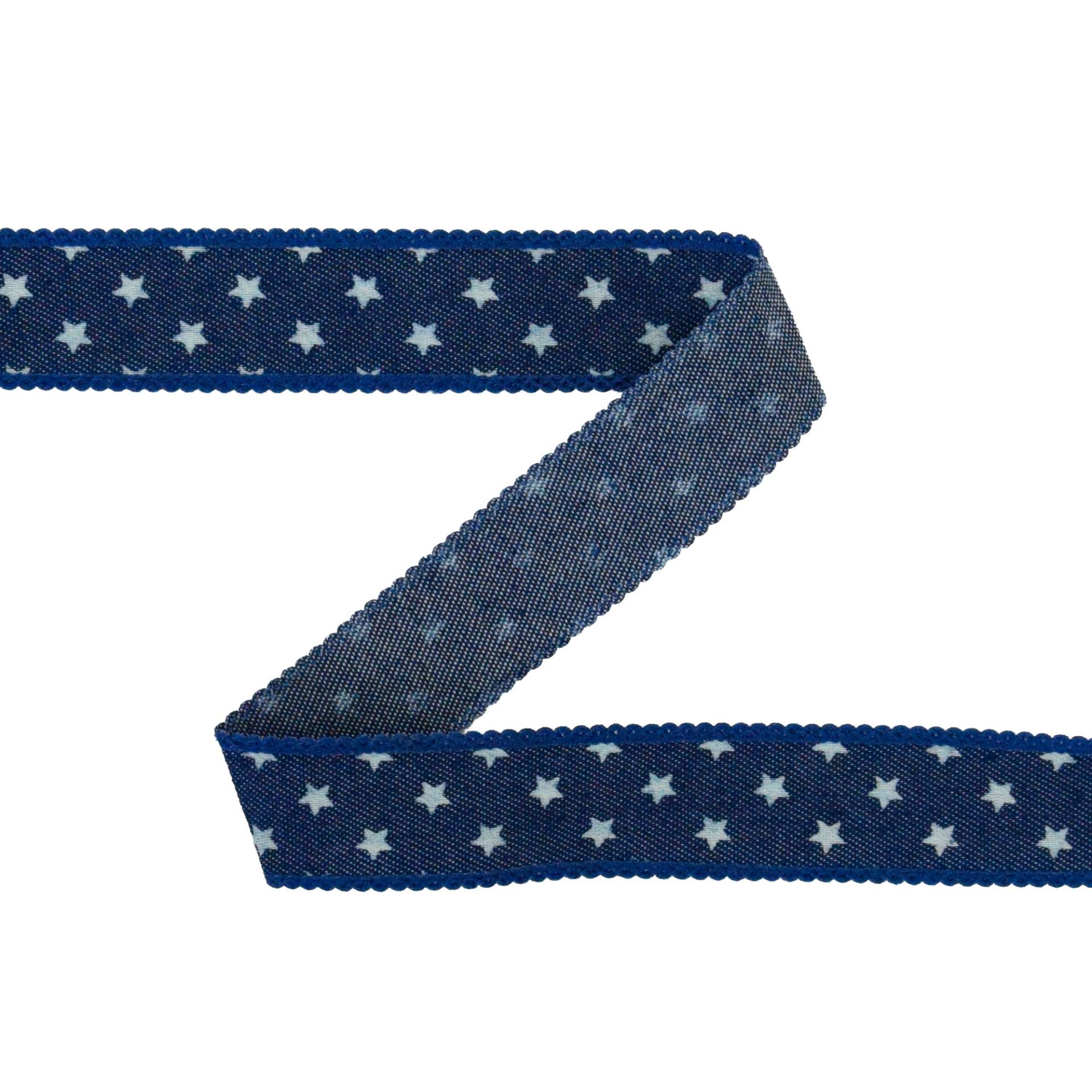 Jeansband Sterne, dunkelblau von Stoffe Hemmers