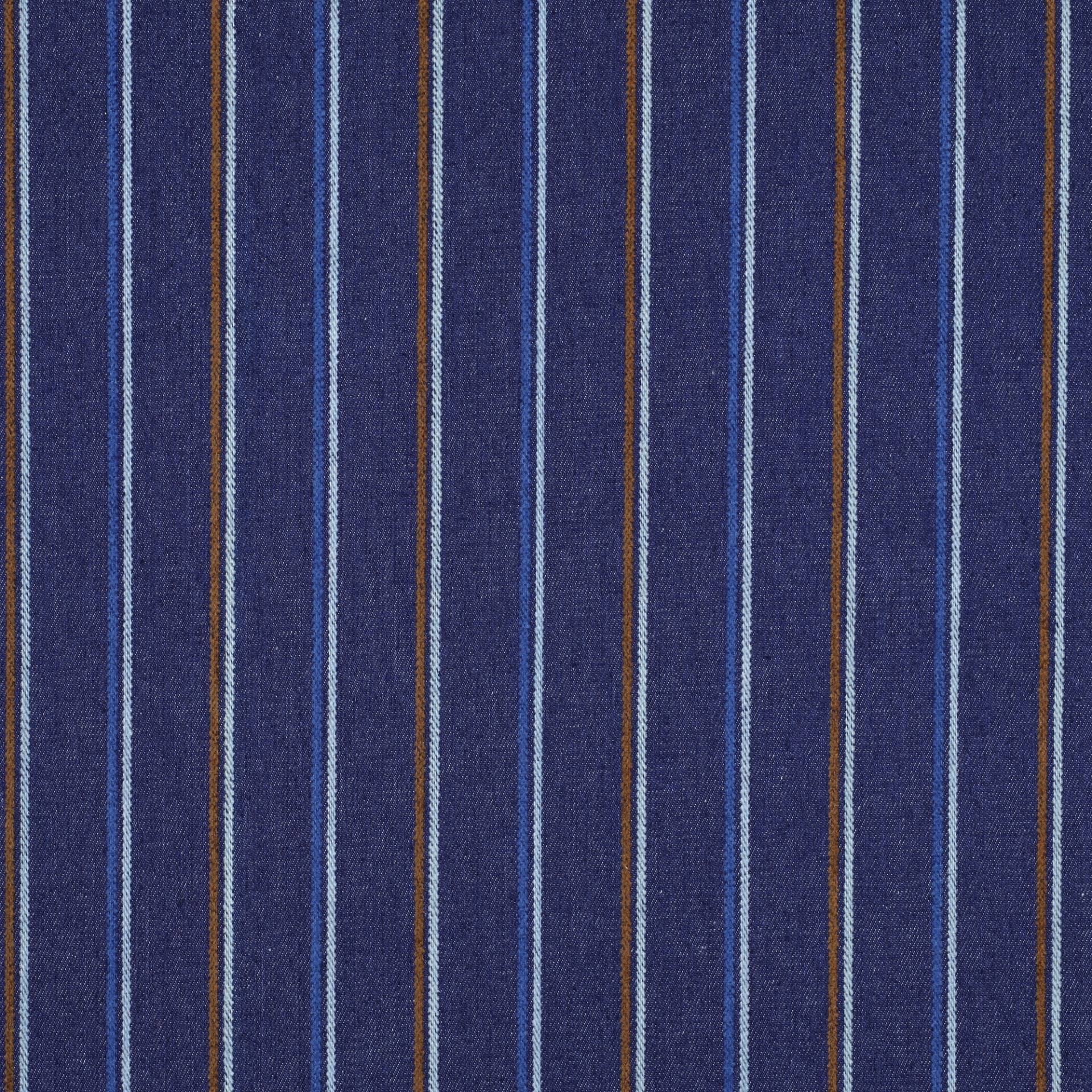Jeansstoff Double Stripes, dunkelblau von Stoffe Hemmers