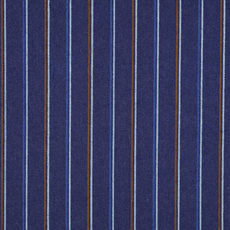 Jeansstoff Double Stripes, dunkelblau von Stoffe Hemmers
