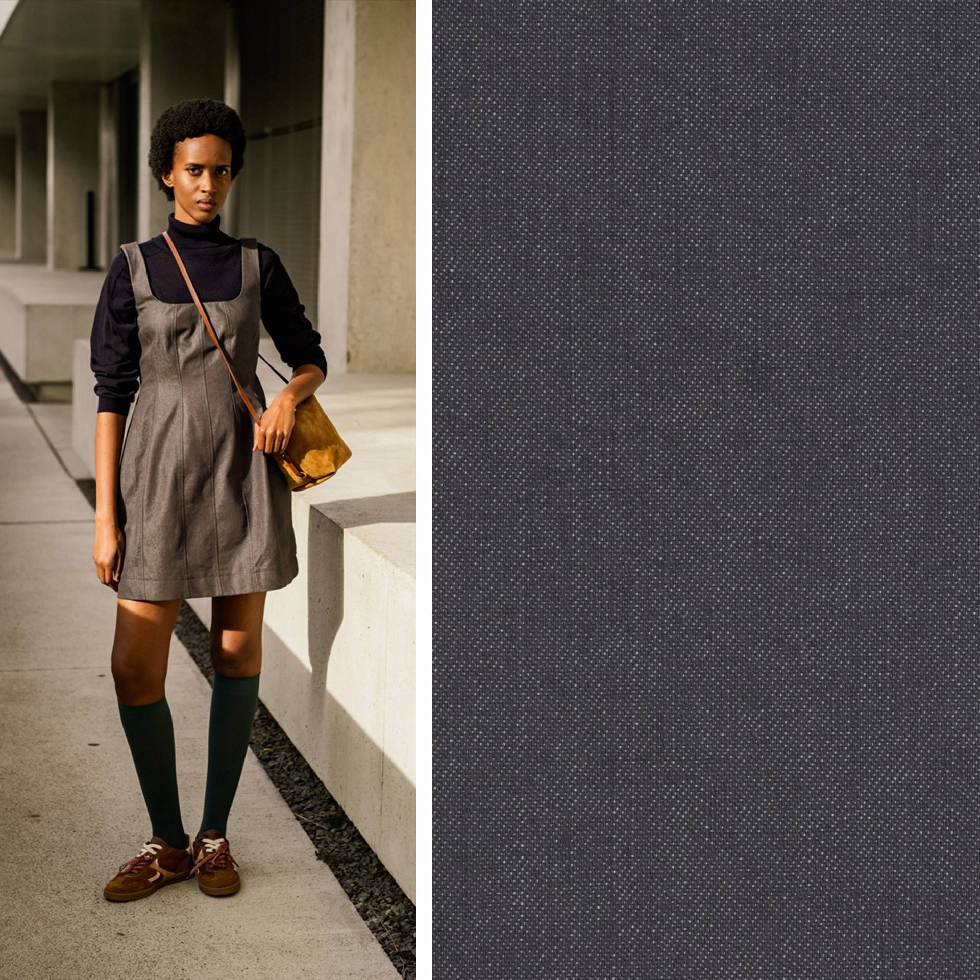 Jeansstoff Fibre Mood, dunkelgrau von Stoffe Hemmers