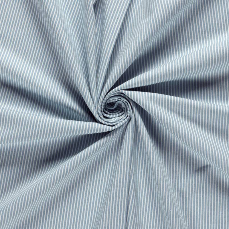 Jeansstoff Längsstreifen, hellblau von Stoffe Hemmers