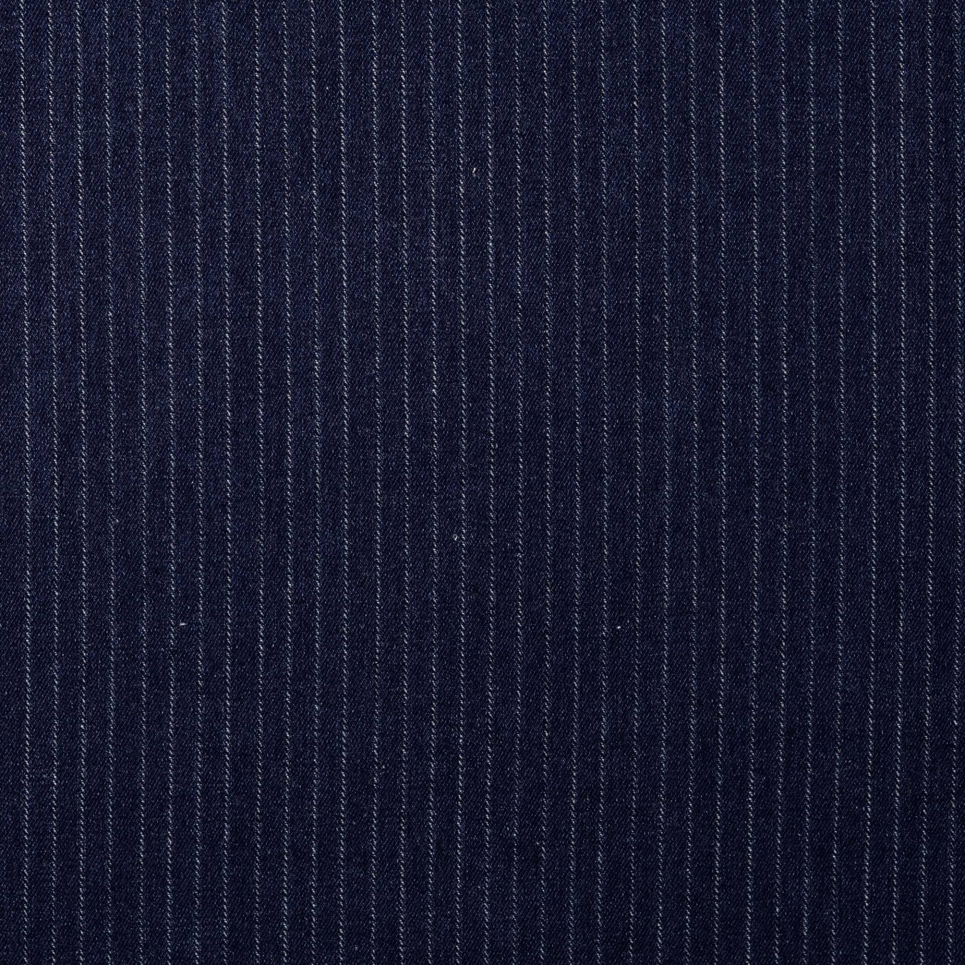 Jeansstoff Nadelstreifen, dunkelblau von Stoffe Hemmers