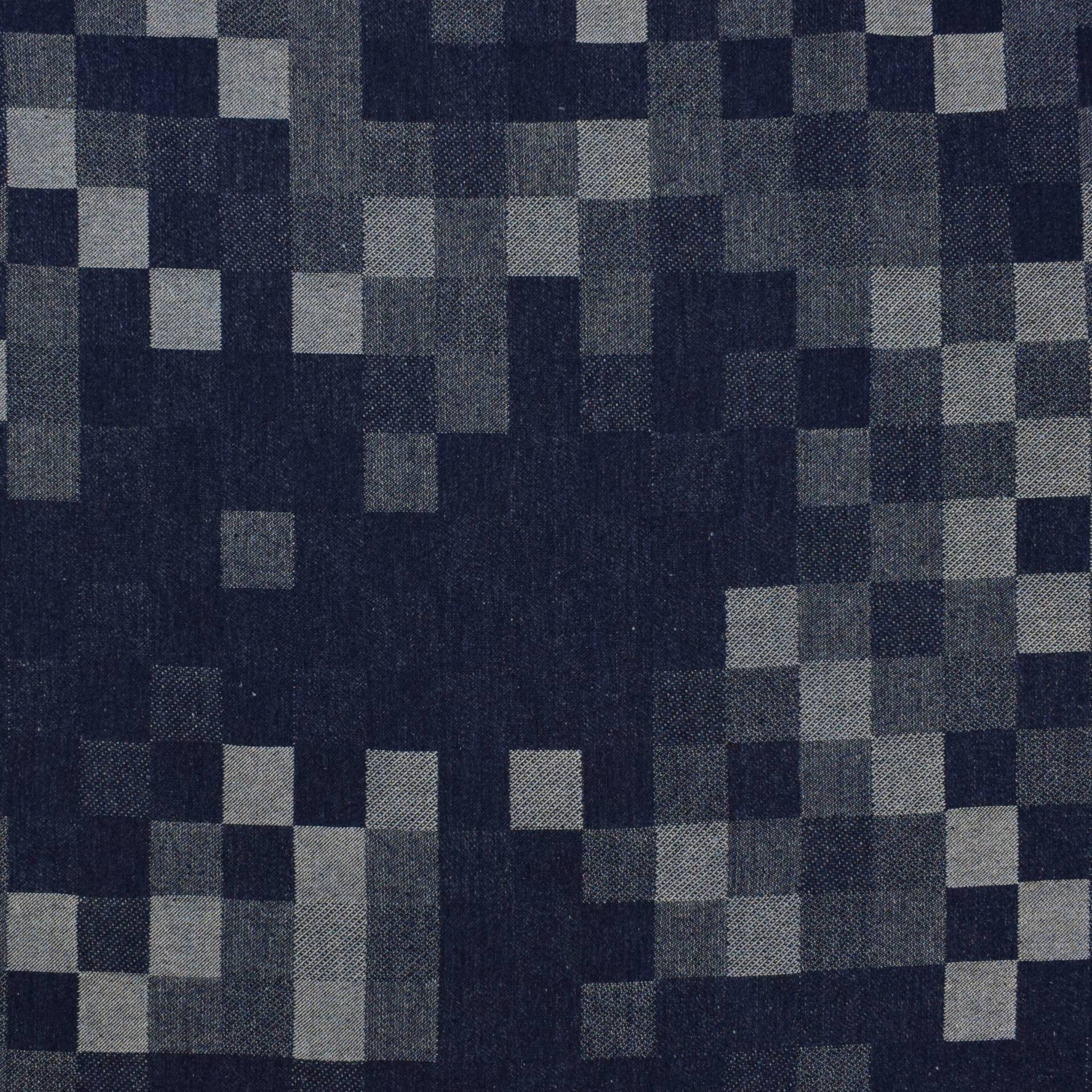 Jeansstoff Patchwork-Style, dunkelblau von Stoffe Hemmers