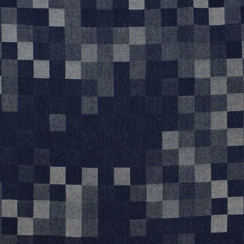 Jeansstoff Patchwork-Style, dunkelblau von Stoffe Hemmers