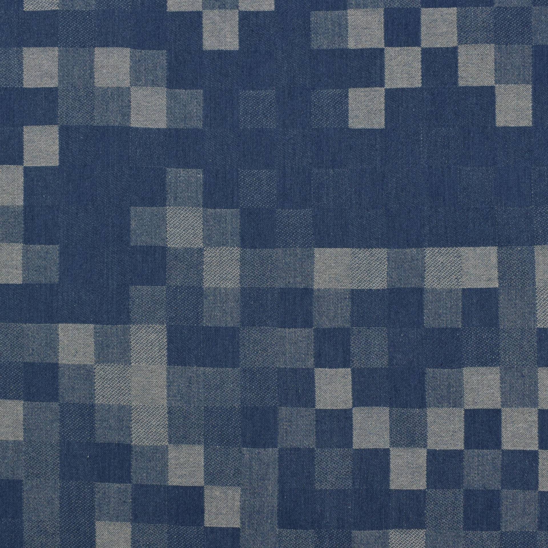 Jeansstoff Patchwork-Style, mittelblau von Stoffe Hemmers