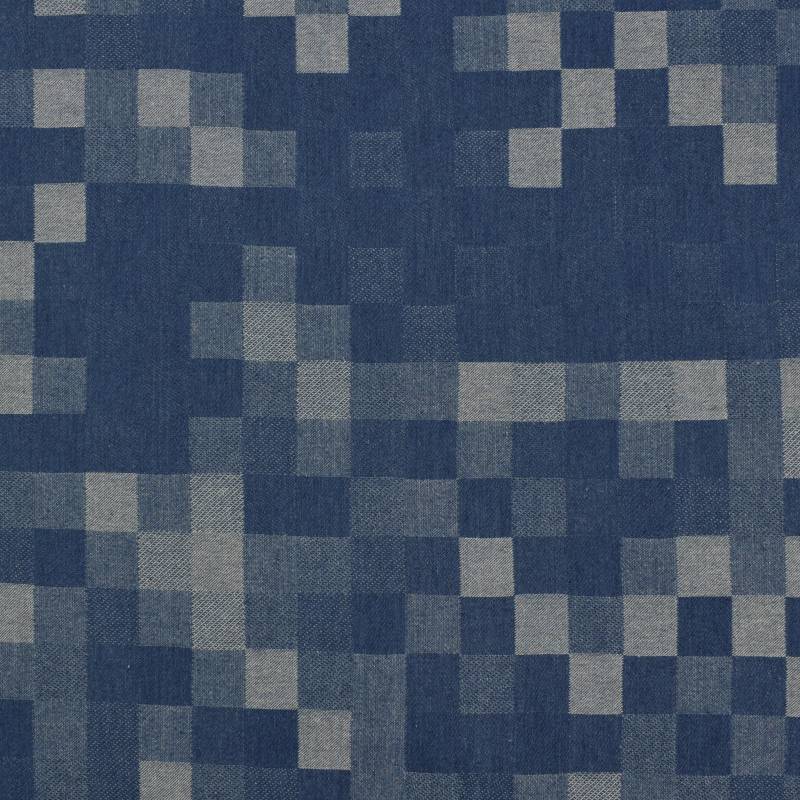 Jeansstoff Patchwork-Style, mittelblau von Stoffe Hemmers