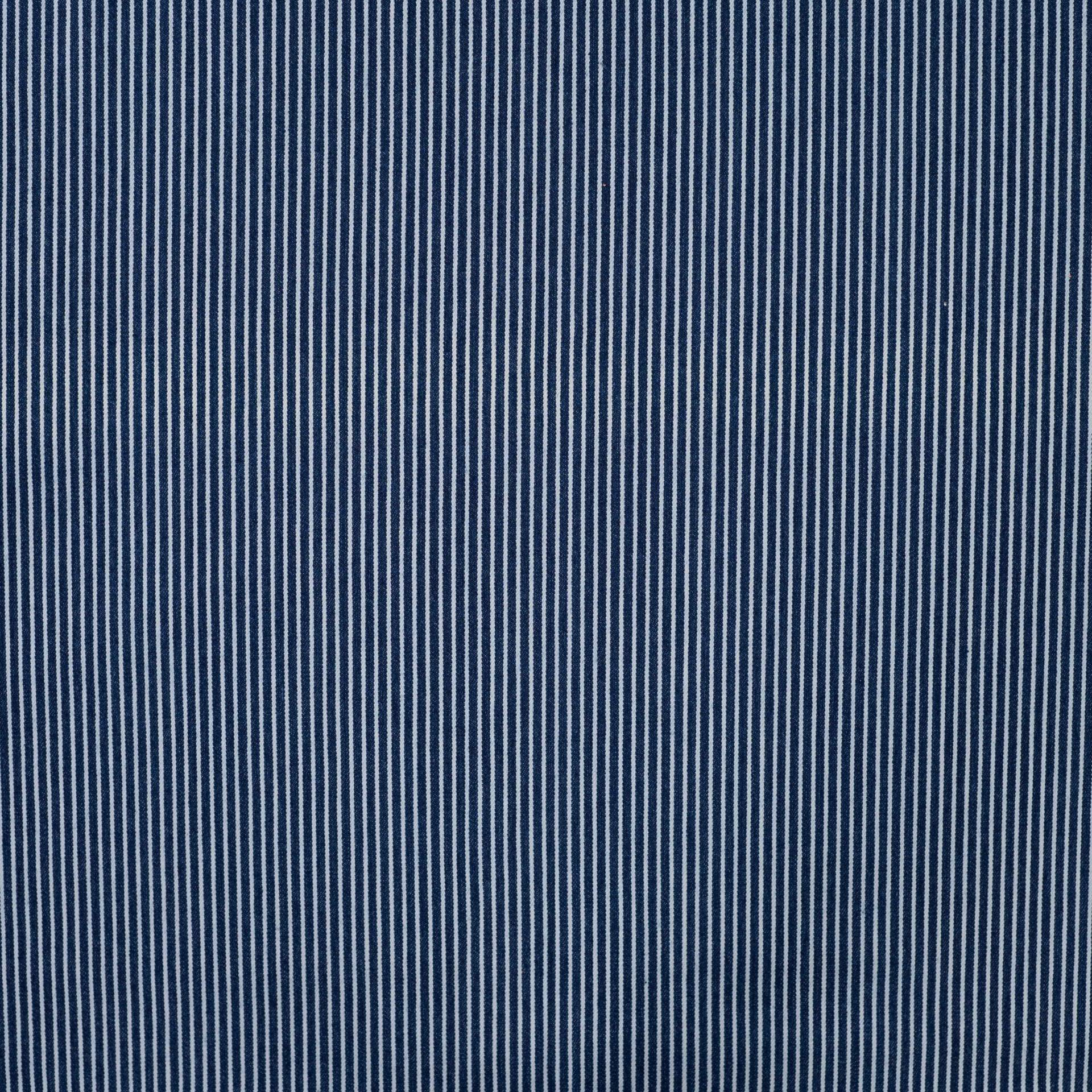 Jeansstoff Stripes, dunkelblau von Stoffe Hemmers