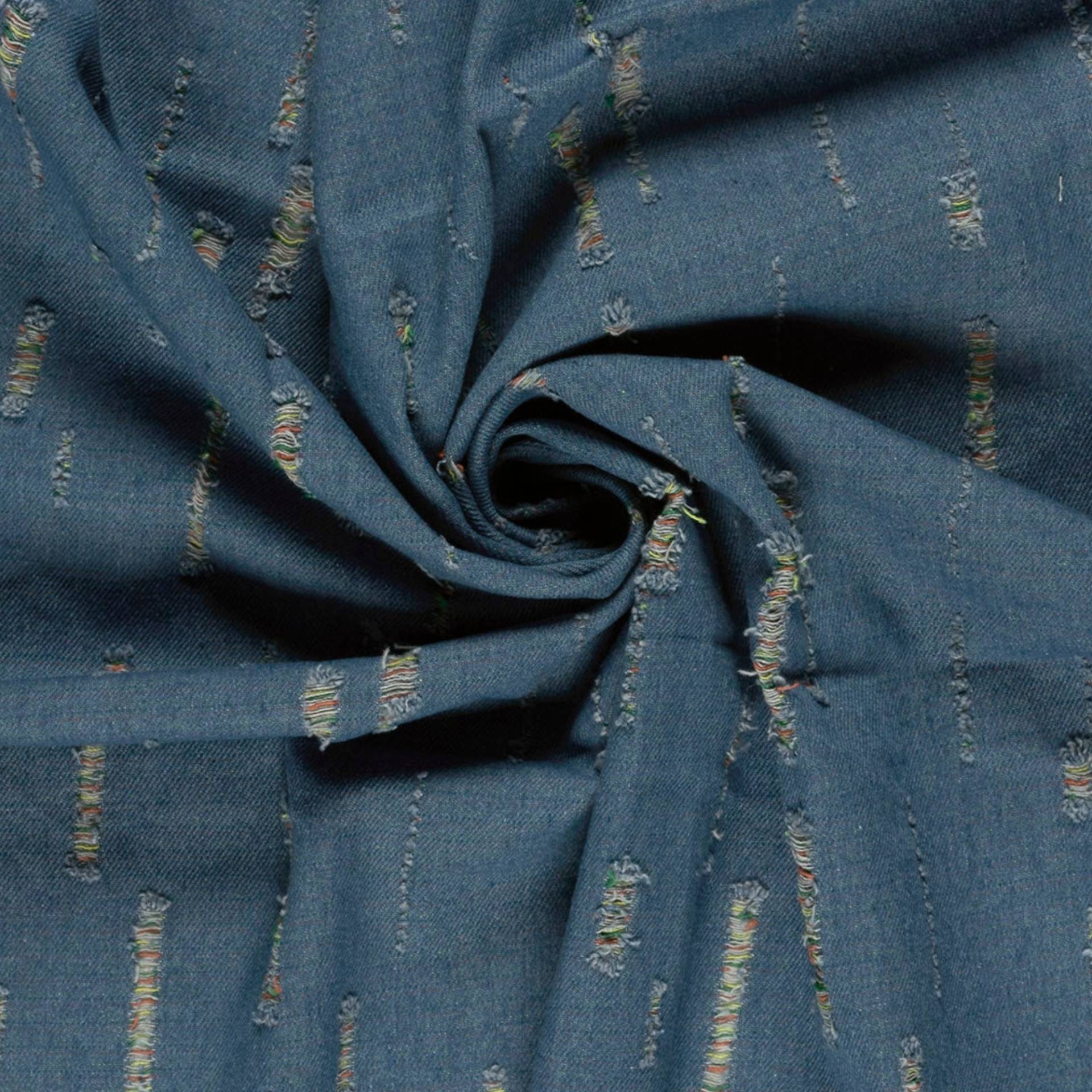 Jeansstoff Used-Look vorgewaschen, hellblau von Stoffe Hemmers