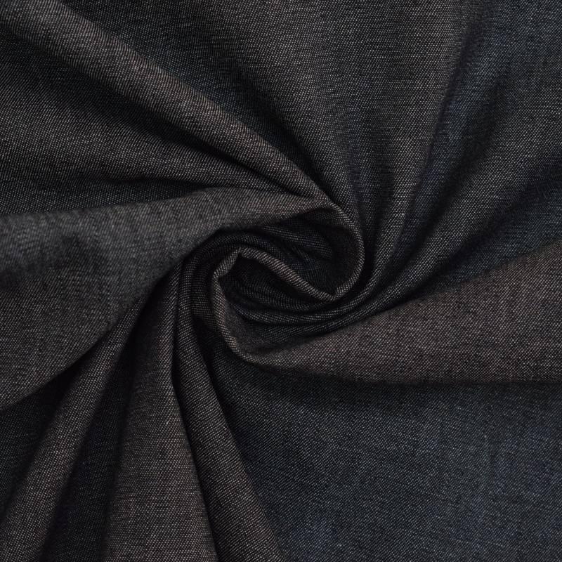 Jeansstoff leicht, 100% Baumwolle - Chambray, schwarz von Stoffe Hemmers