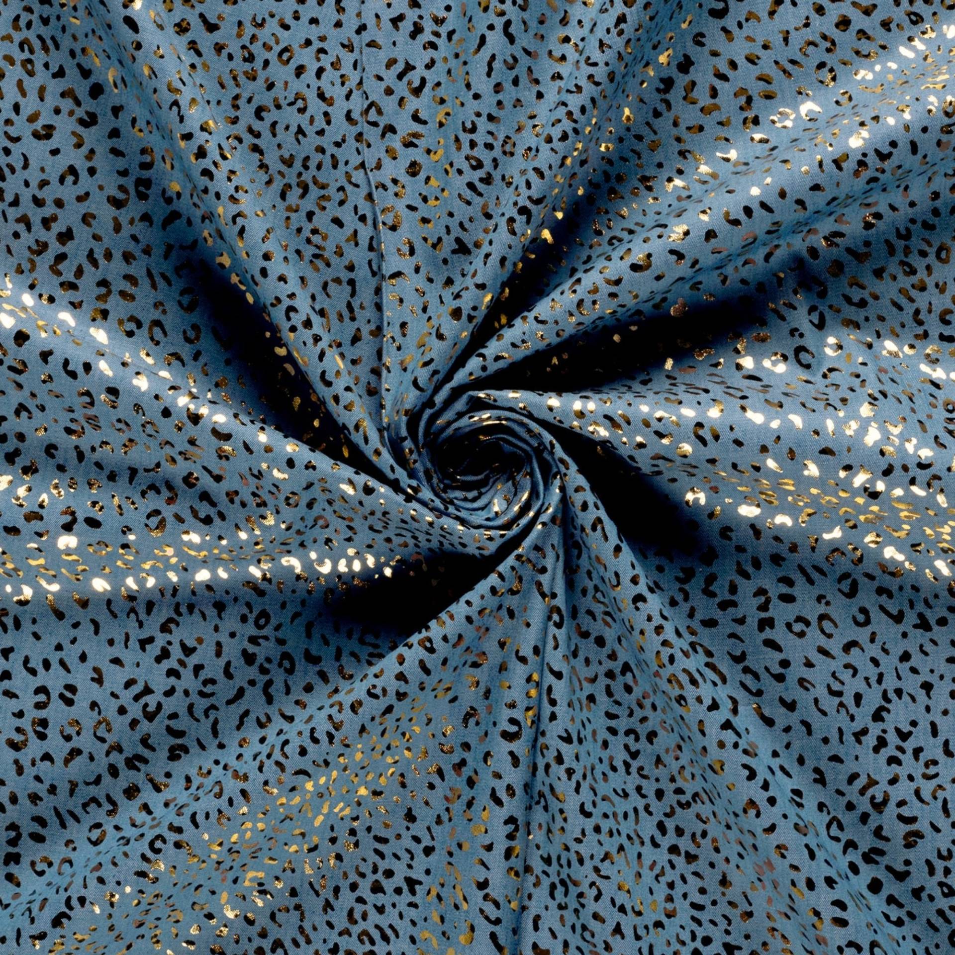 Jeansstoff leicht Chambray Golden Leo, blau von Stoffe Hemmers