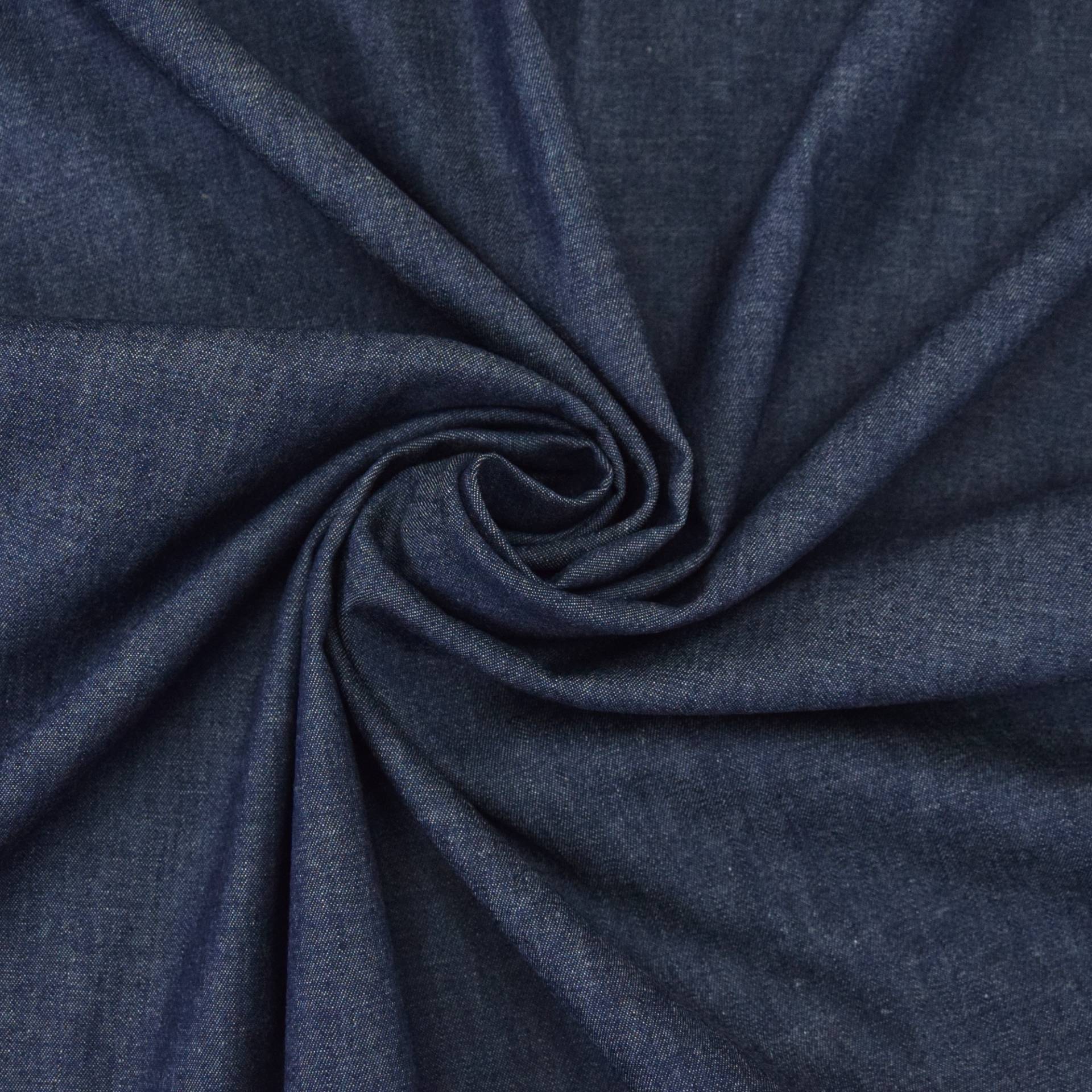 Jeansstoff leicht Uni, dunkelblau von Stoffe Hemmers
