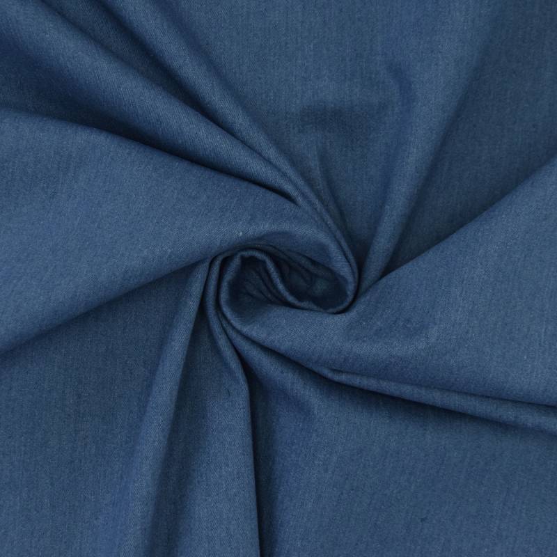 Jeansstoff uni, hellblau von Stoffe Hemmers
