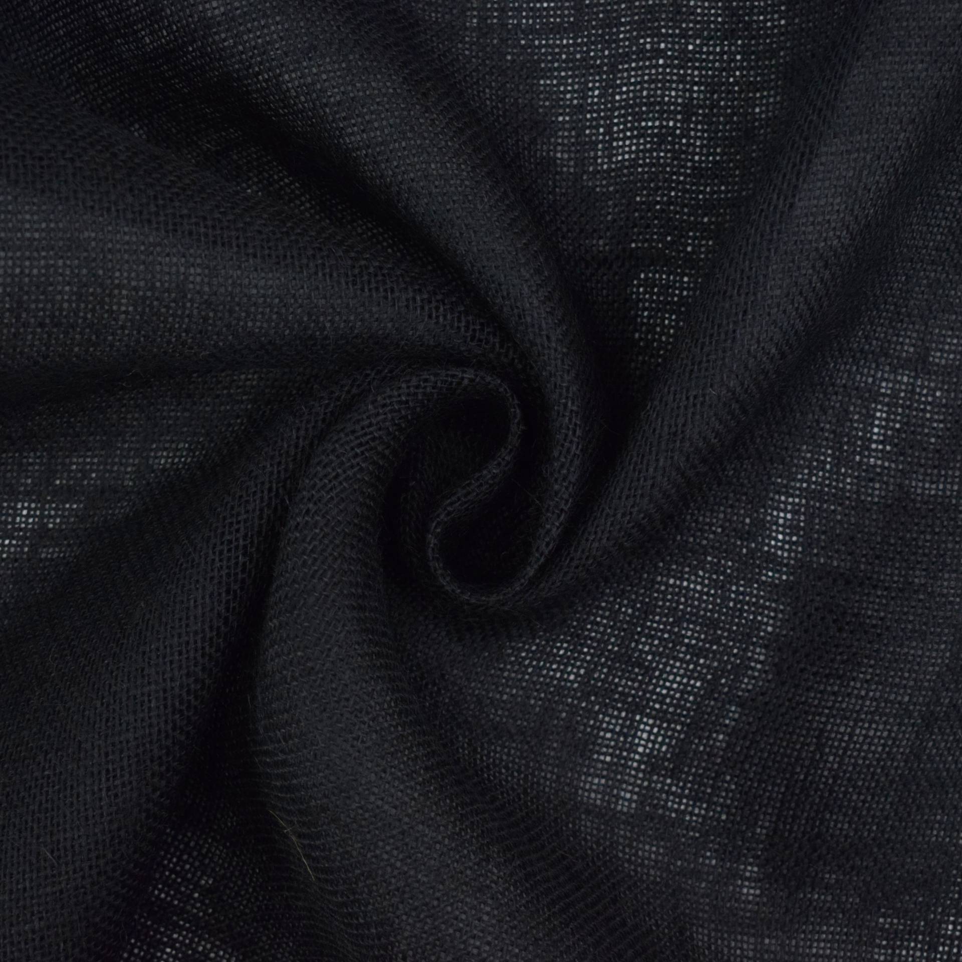 Jutestoff uni, schwarz von Stoffe Hemmers