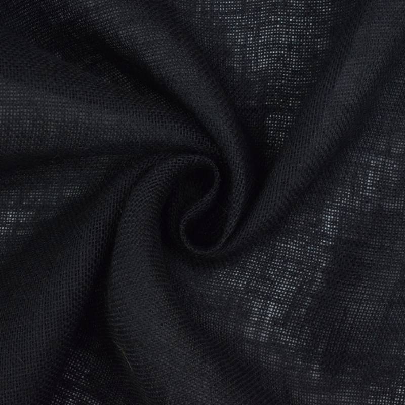 Jutestoff uni, schwarz Jutestoff uni, schwarz von Stoffe Hemmers