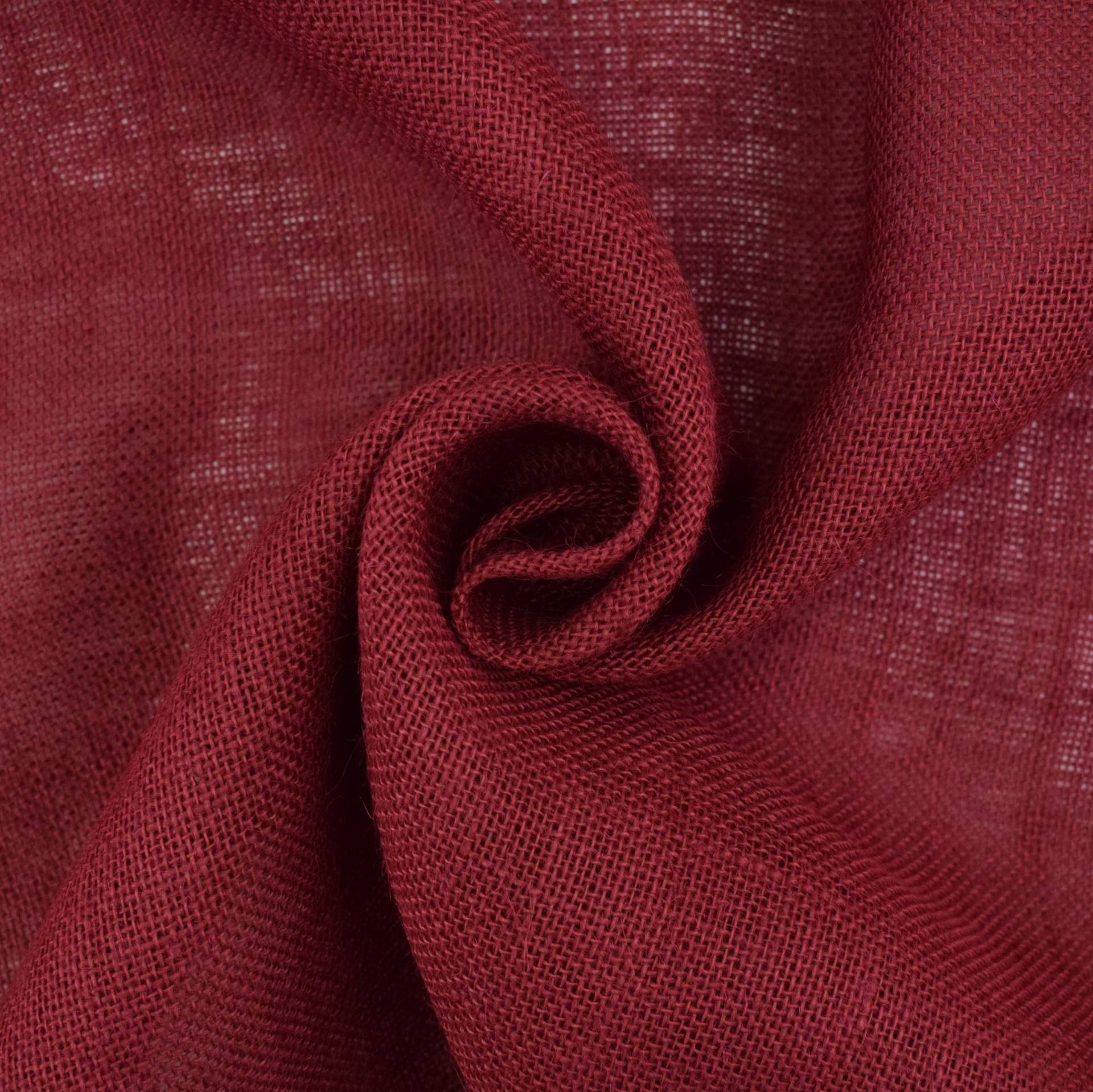 Jutestoff uni, weinrot von Stoffe Hemmers